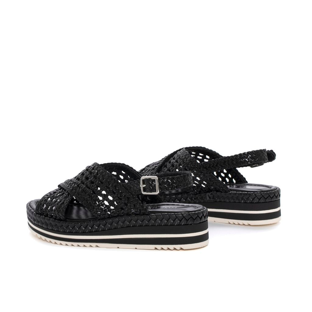 SANDALIA PLATAFORMA MILAN NEGRO