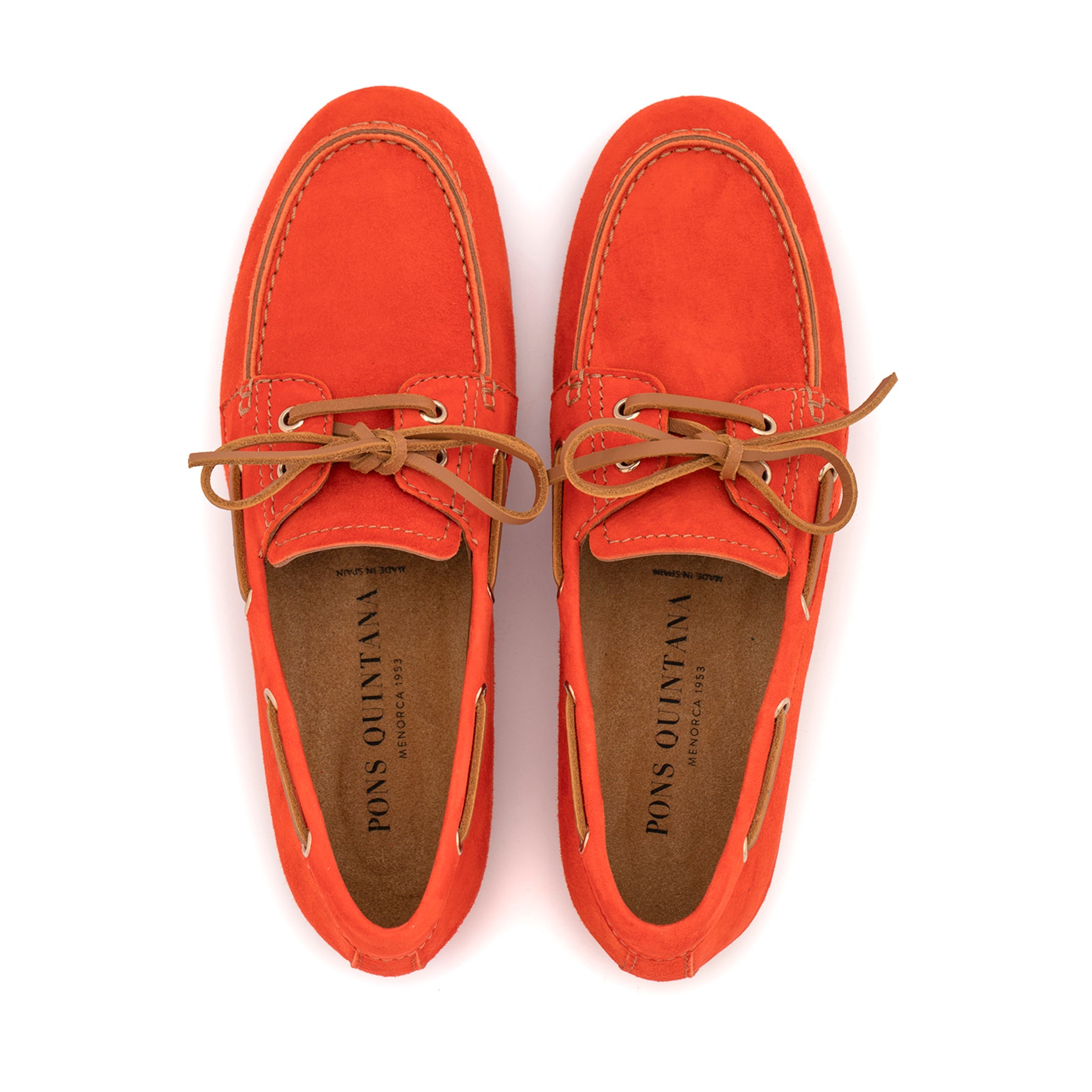 MOCASIN NAUTICO LINA ANTE MANDARINA