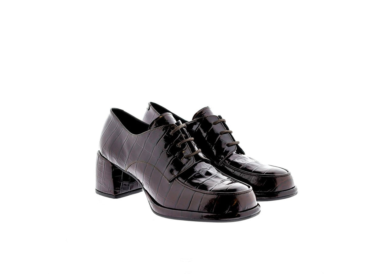 ZAPATO TACON EMILIA COCCO ZAMBIA EBANO