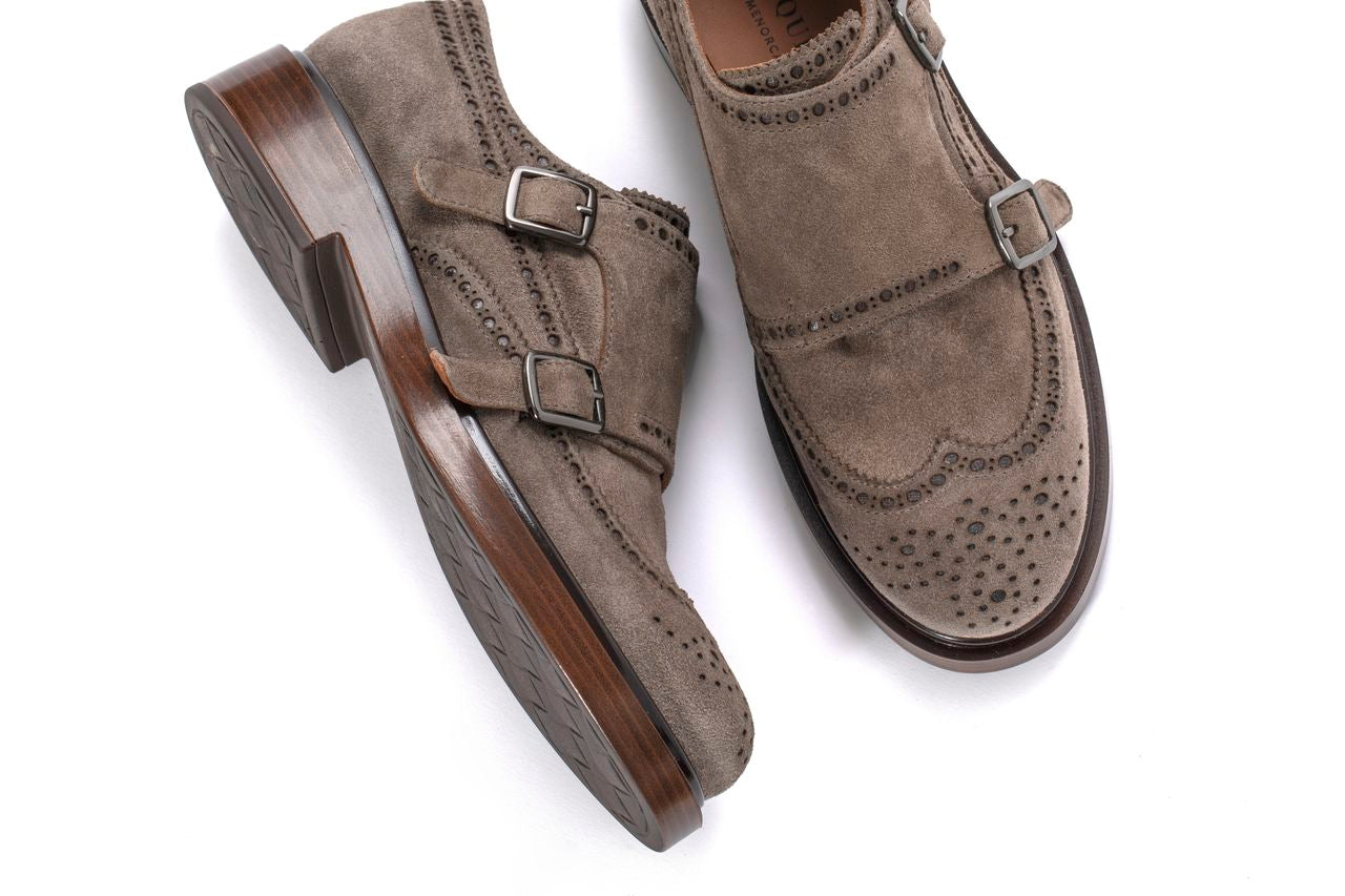 ZAPATO PLANO SELINE VELOUR TOPO