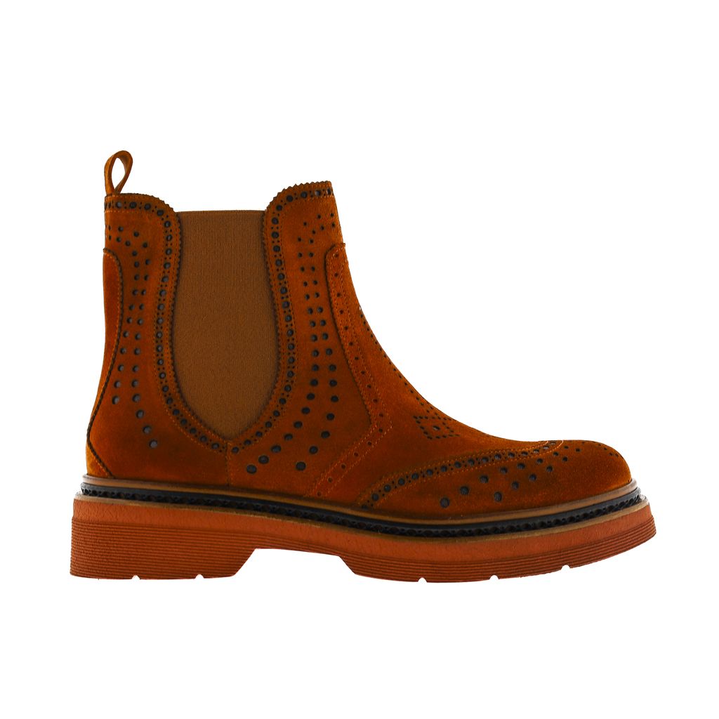 BOTIN PLATAFORMA YANNY VELOUR COGNAC
