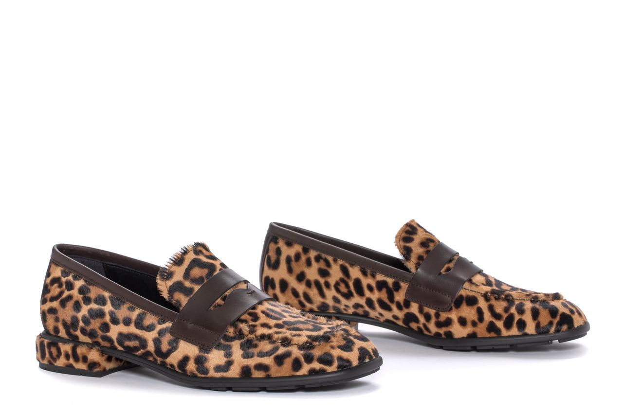 MOLLY PONY MACULATTO BEIGE FLAT MOCCASIN