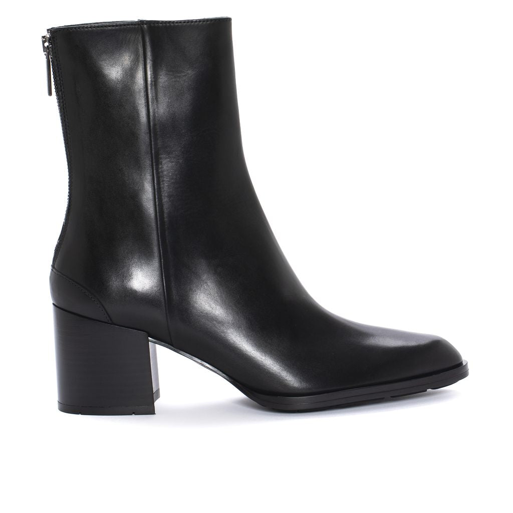 MEGHAN BABY CALF BLACK HEEL ANKLE BOOT