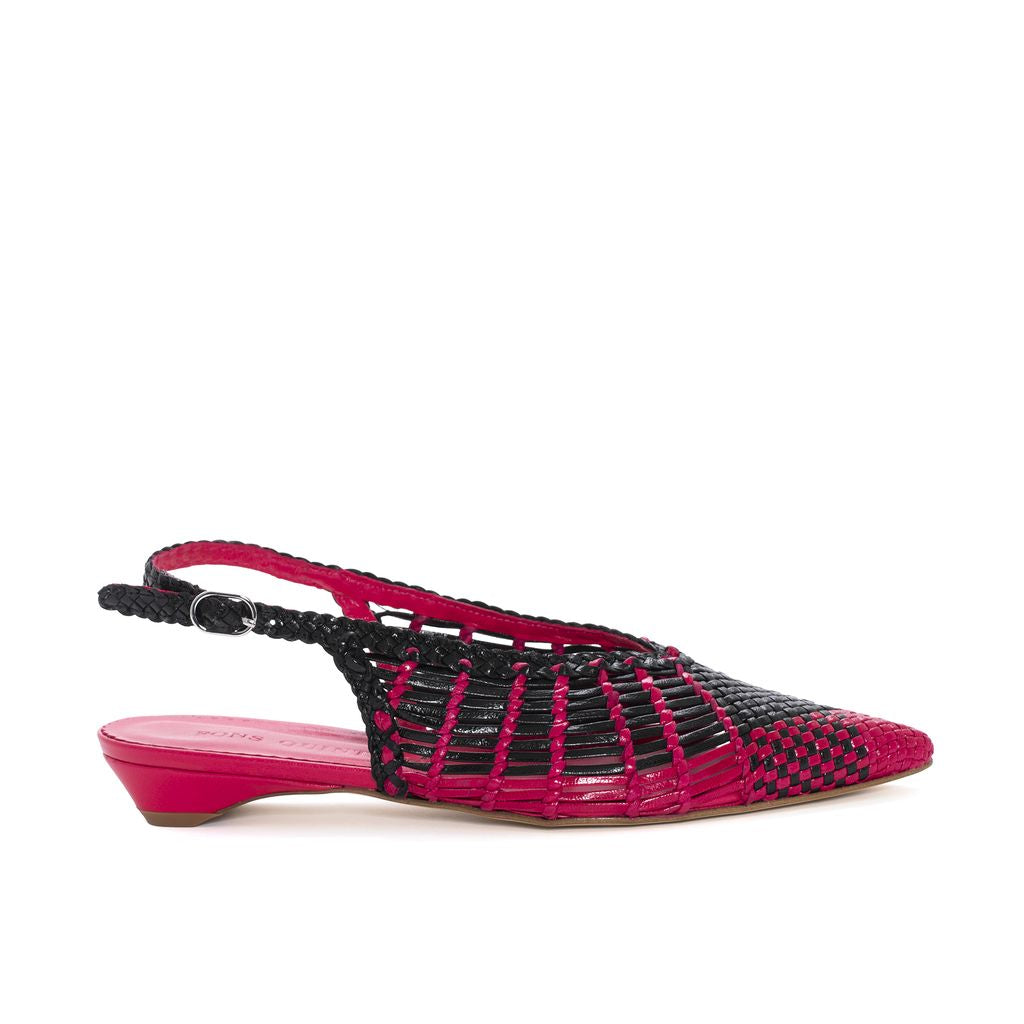 SANDALIA PLANA LUCY LIRIO+NEGRO