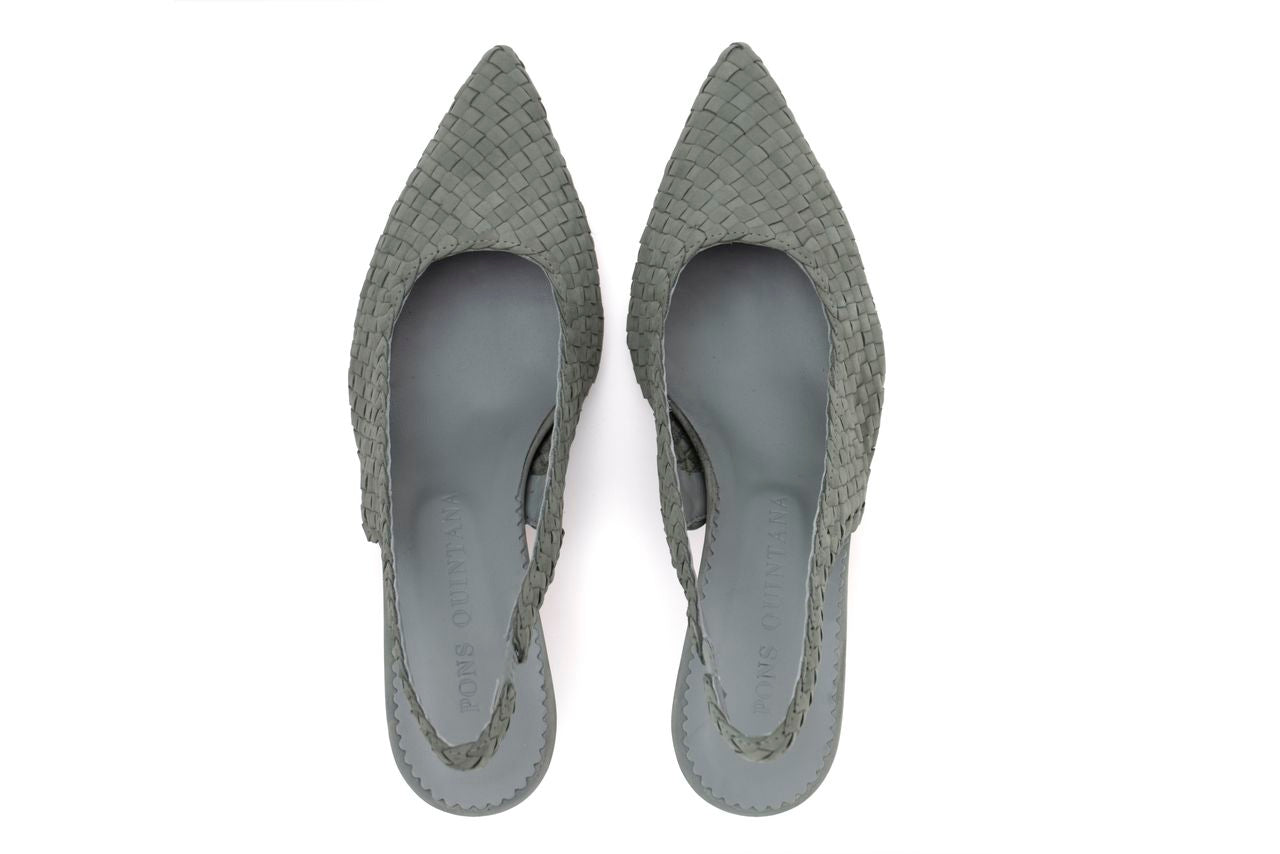 SANDALIA TACON CAROL VELVET ALGA