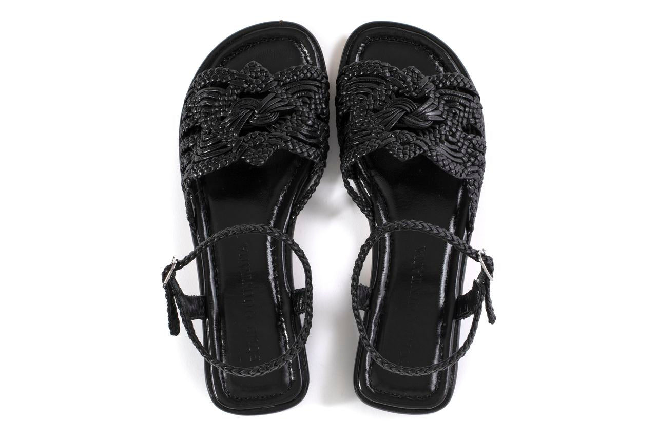 SANDALIA PLANA TINA NEGRO