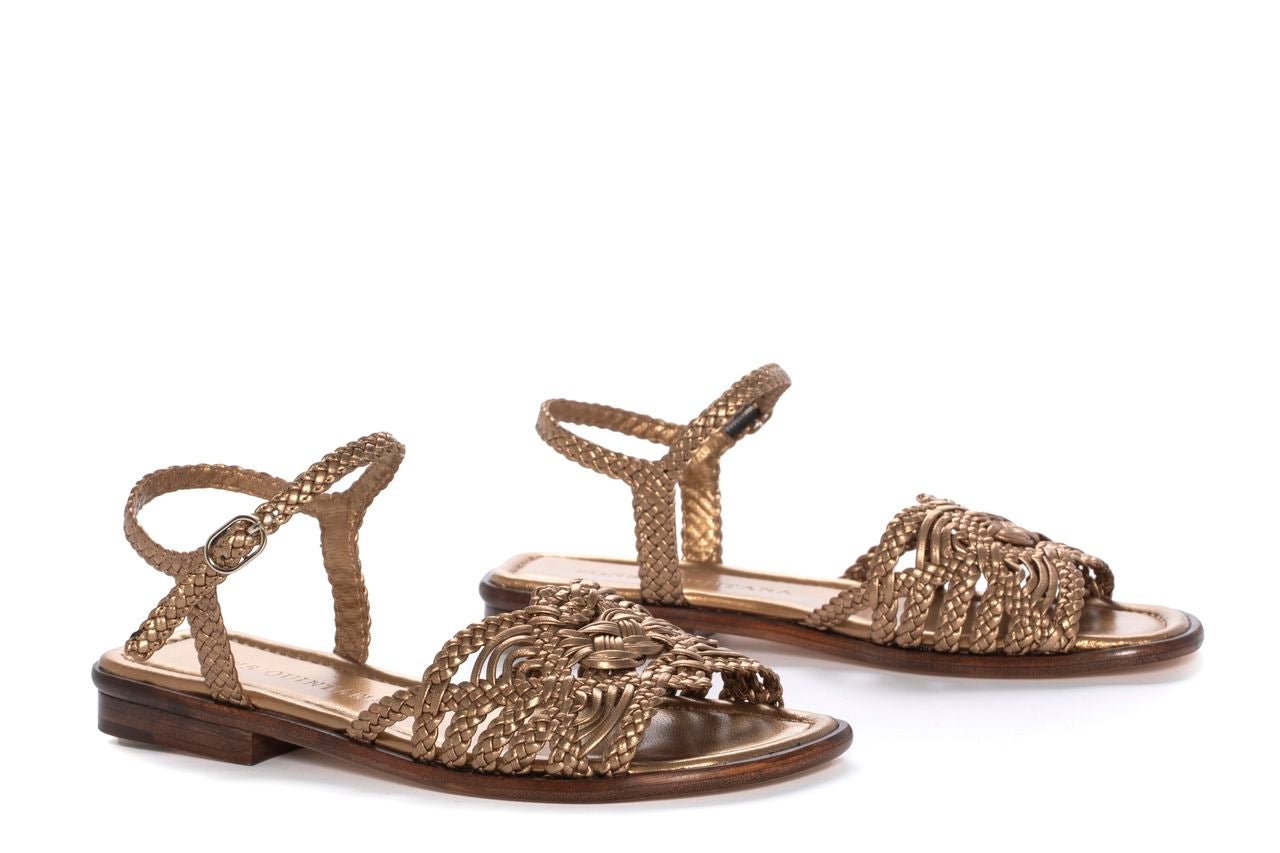 SANDALIA PLANA TINA METAL OASSI