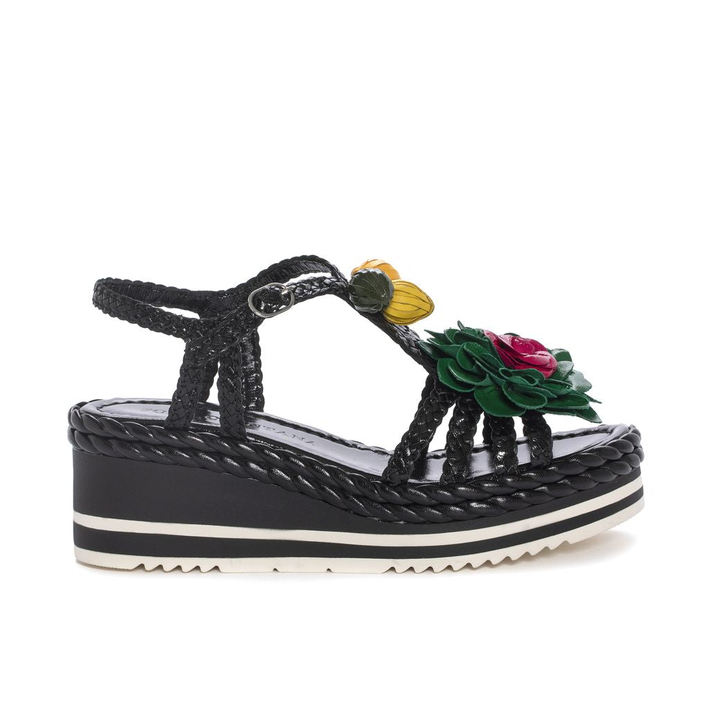 SANDALIA PLATAFORMA PADOVA NEGRO