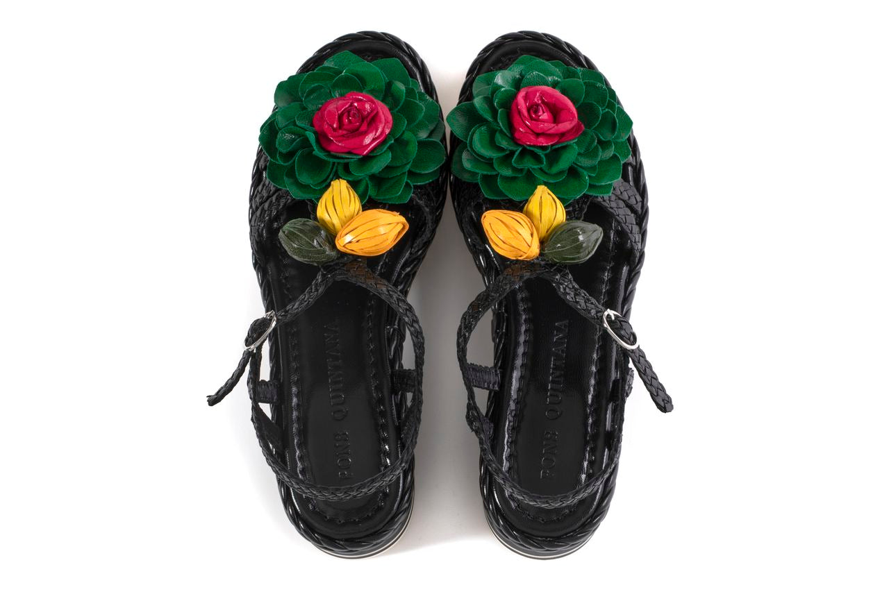 SANDALIA PLATAFORMA PADOVA NEGRO