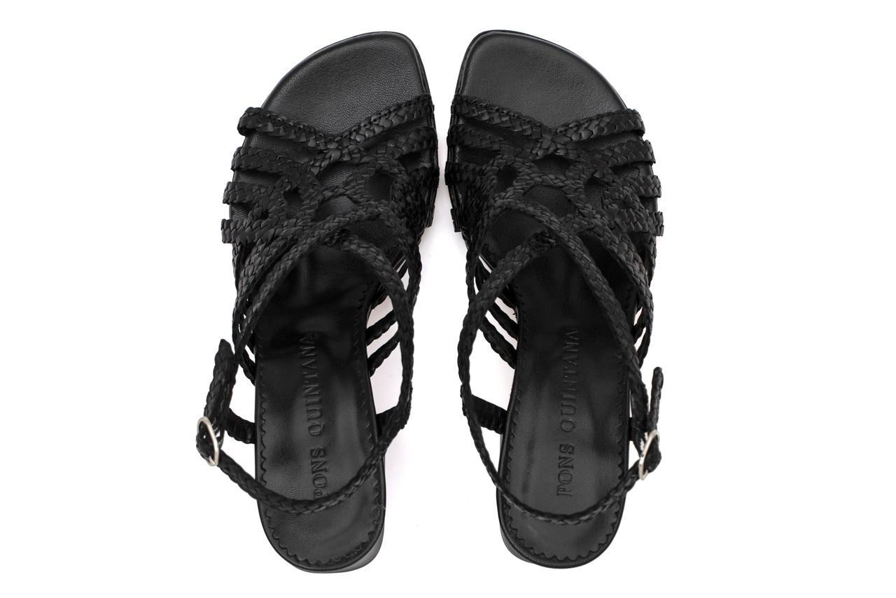 SANDALIA TACON TURIN NEGRO