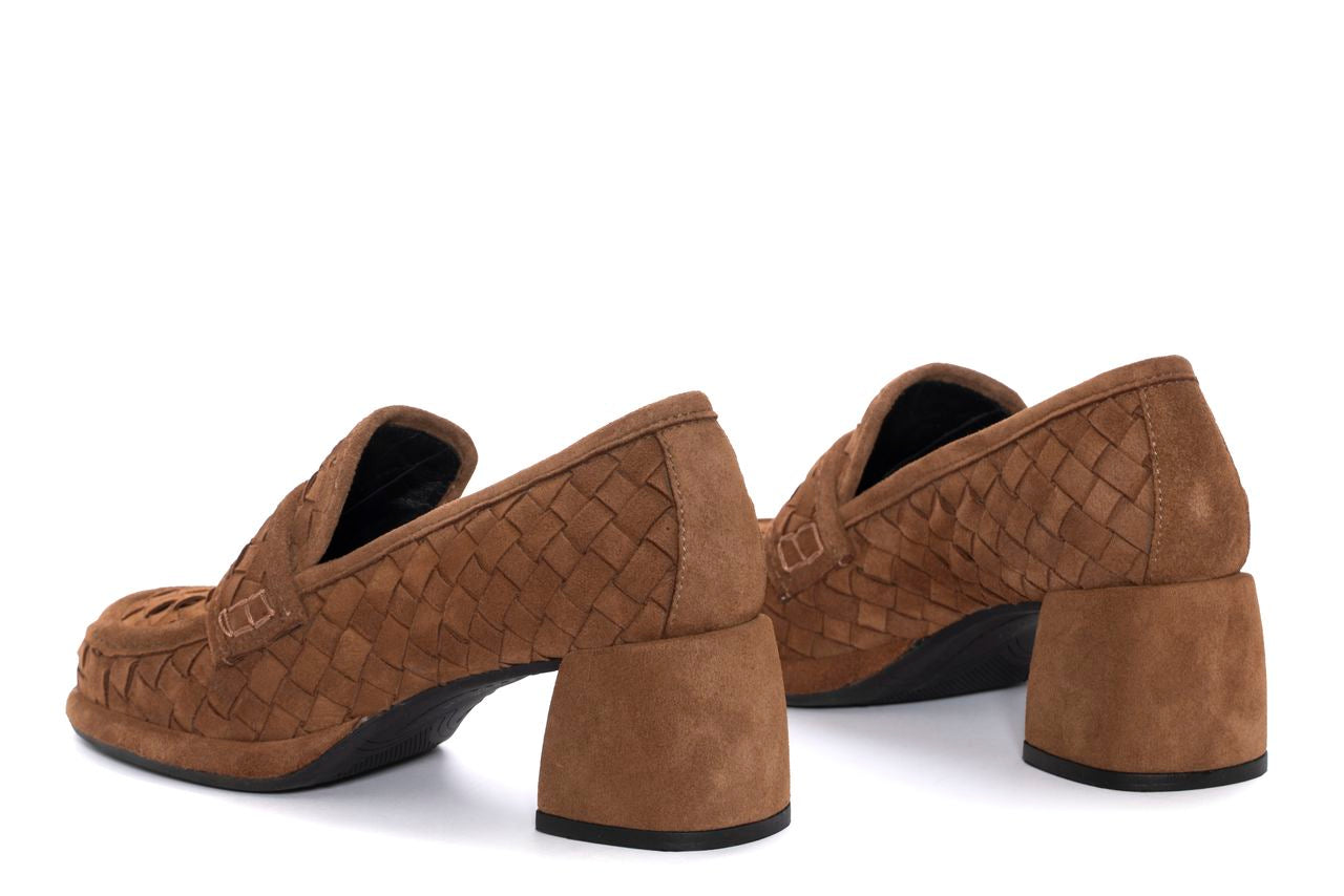 MOCASIN EMILIA VELOUR 10MM TOFFE