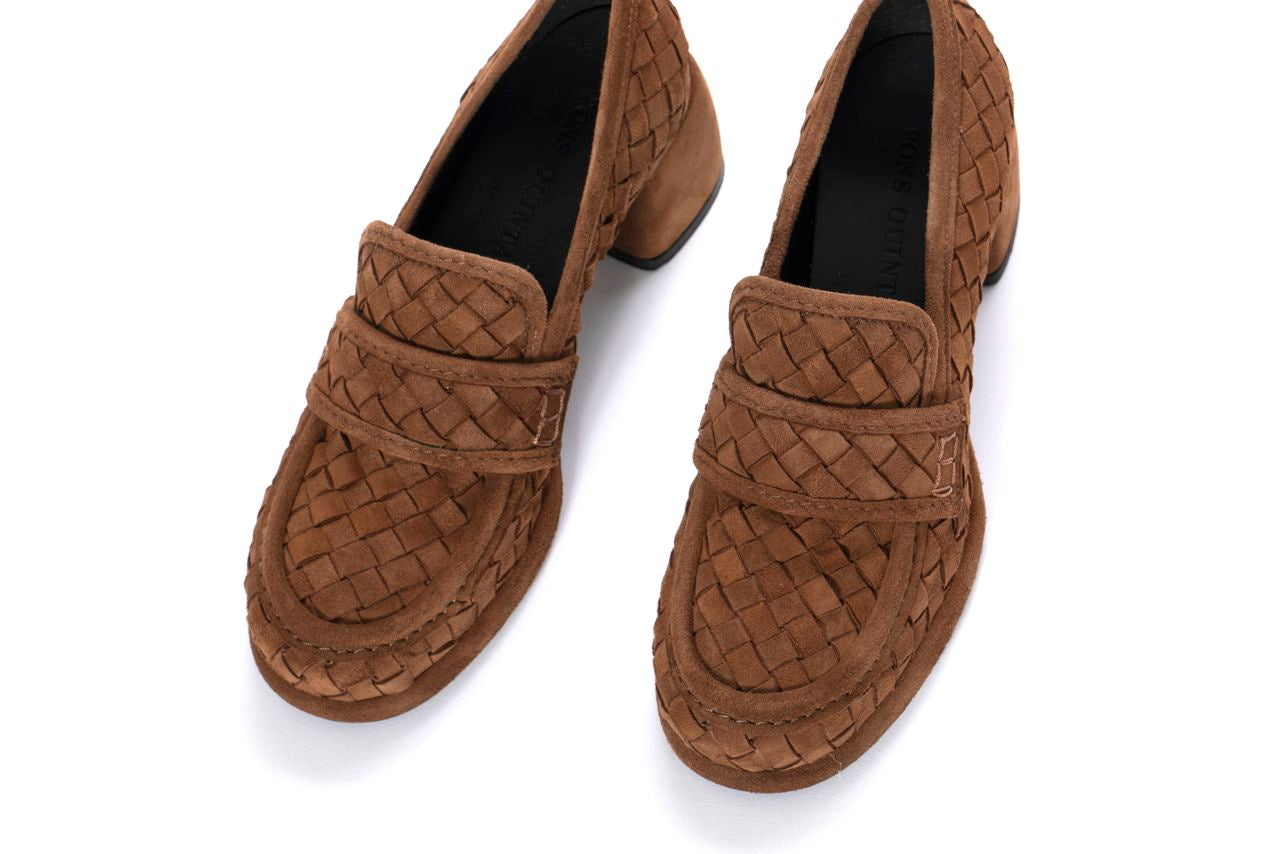 MOCASIN EMILIA VELOUR 10MM TOFFE