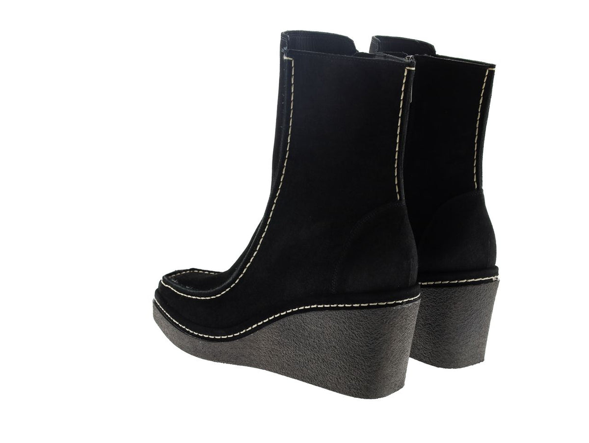 BOTIN PLATAFORMA ESTELA VELOUR NEGRO