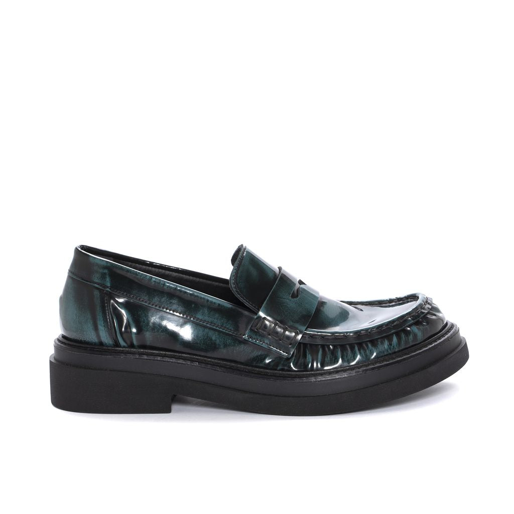 MOCASIN PLATAFORMA CORAL SPAZZOLATO AQUA