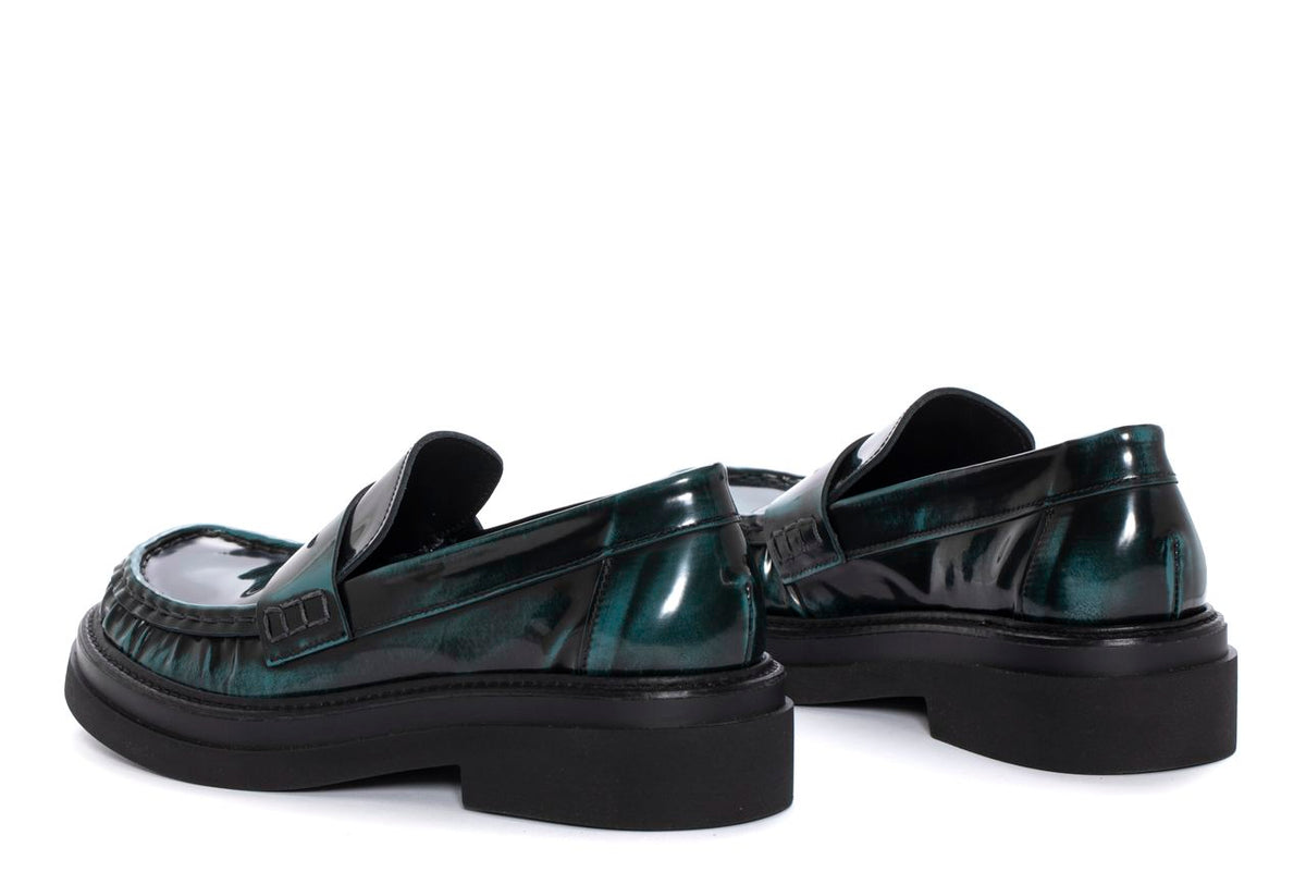 MOCASIN PLATAFORMA CORAL SPAZZOLATO AQUA