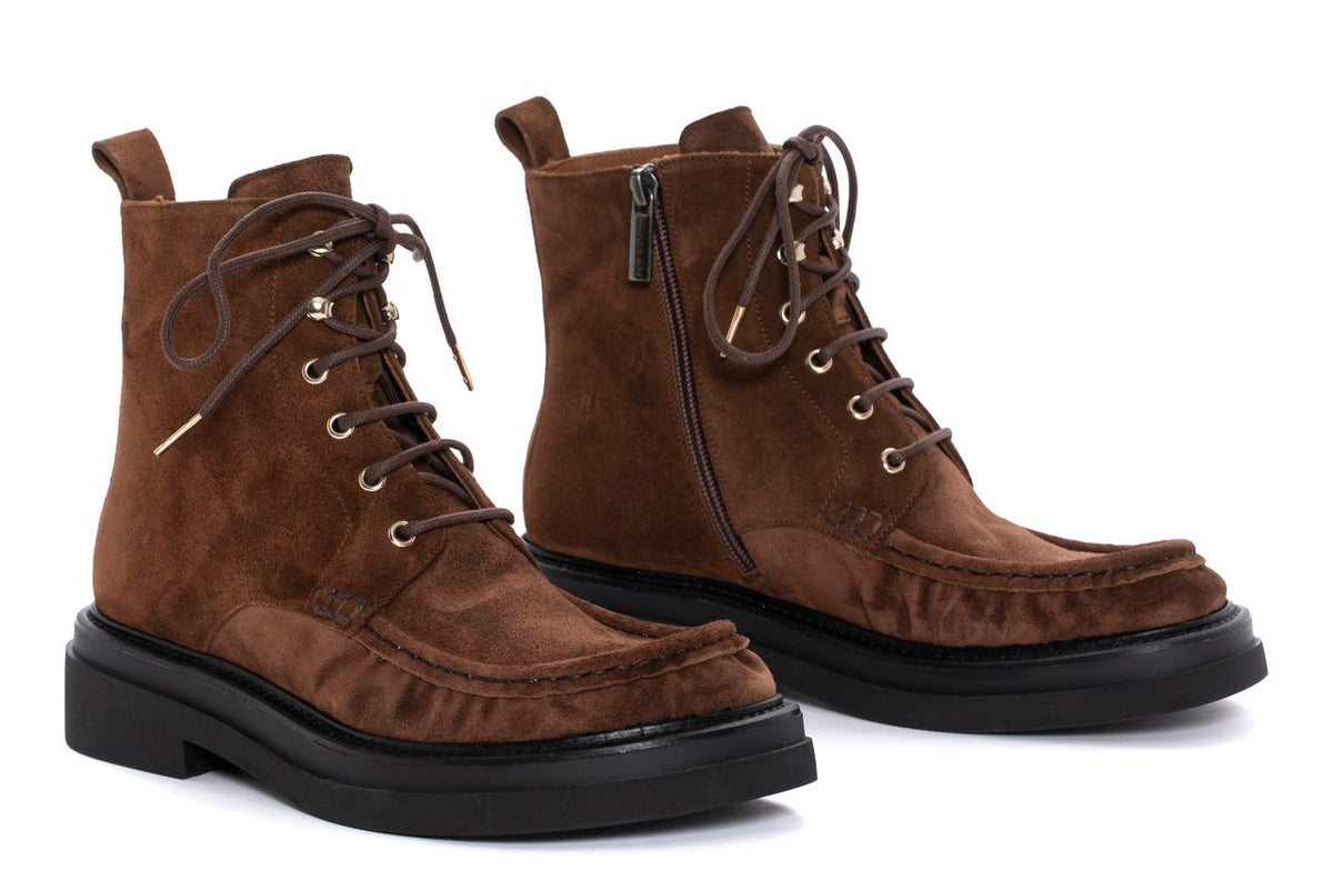 BOTIN PLATAFORMA CORAL VELOUR EBANO