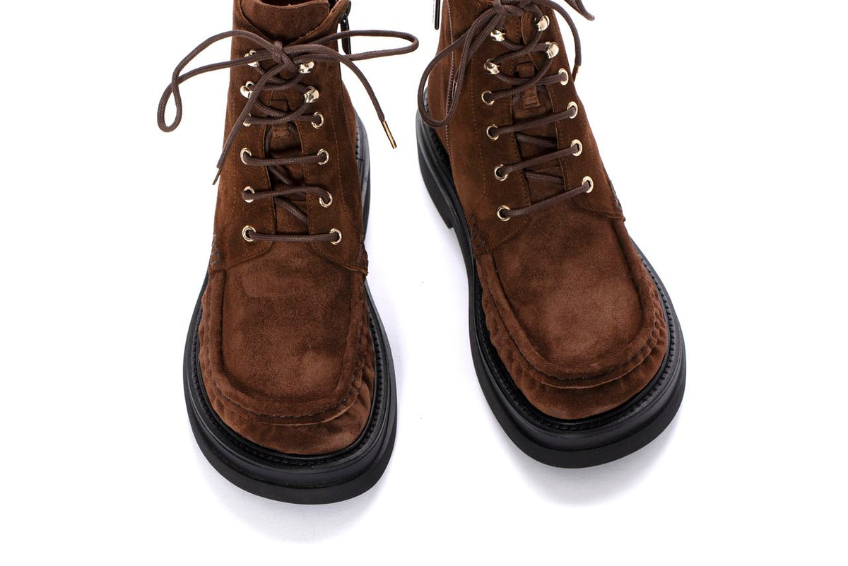BOTIN PLATAFORMA CORAL VELOUR EBANO