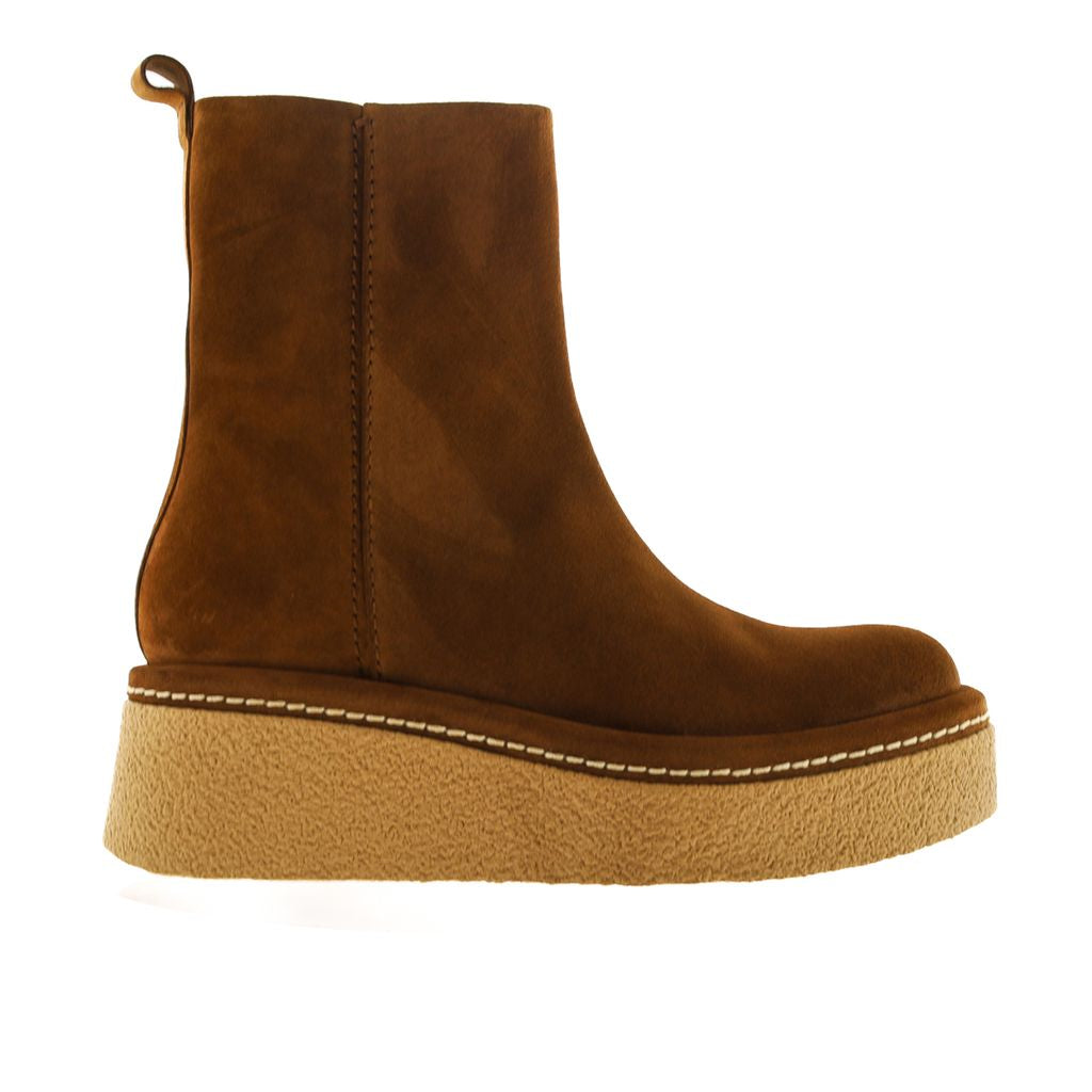 BOTIN PLATAFORMA KIARA VELOUR TOFFE