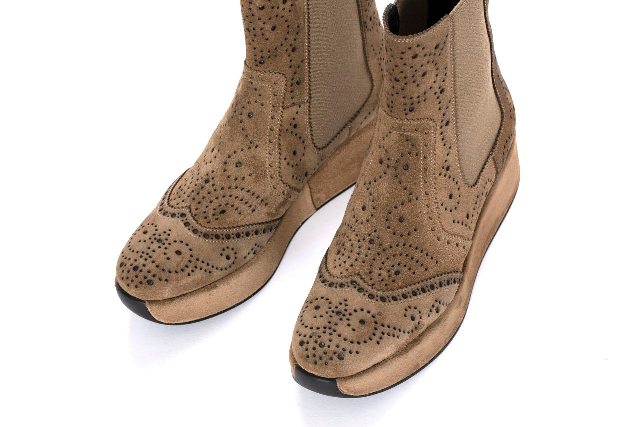 BOTIN PLATAFORMA CERTIER VELOUR TAUPE