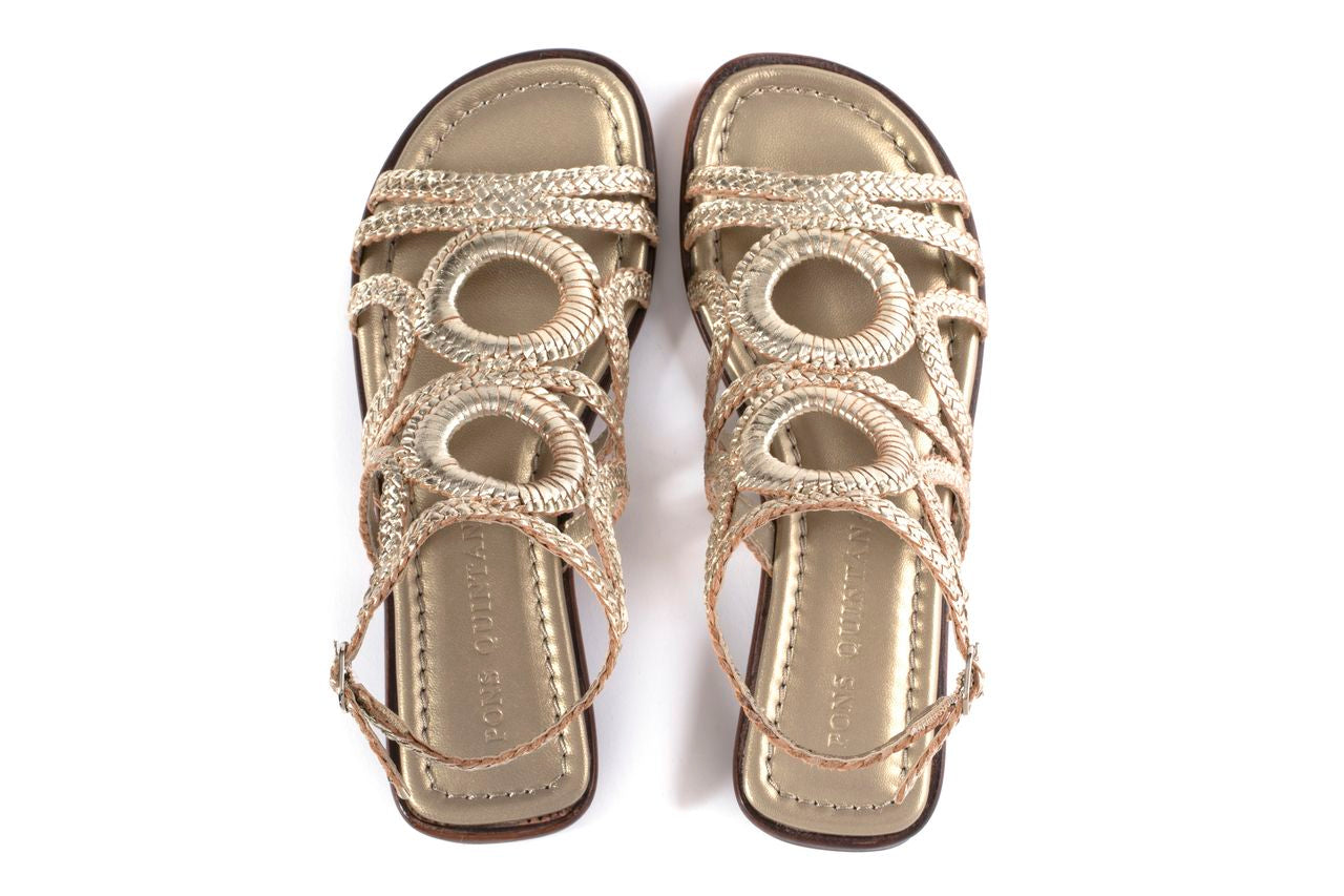 SANDÀLIA PLANA TINA METALL PLATÍ