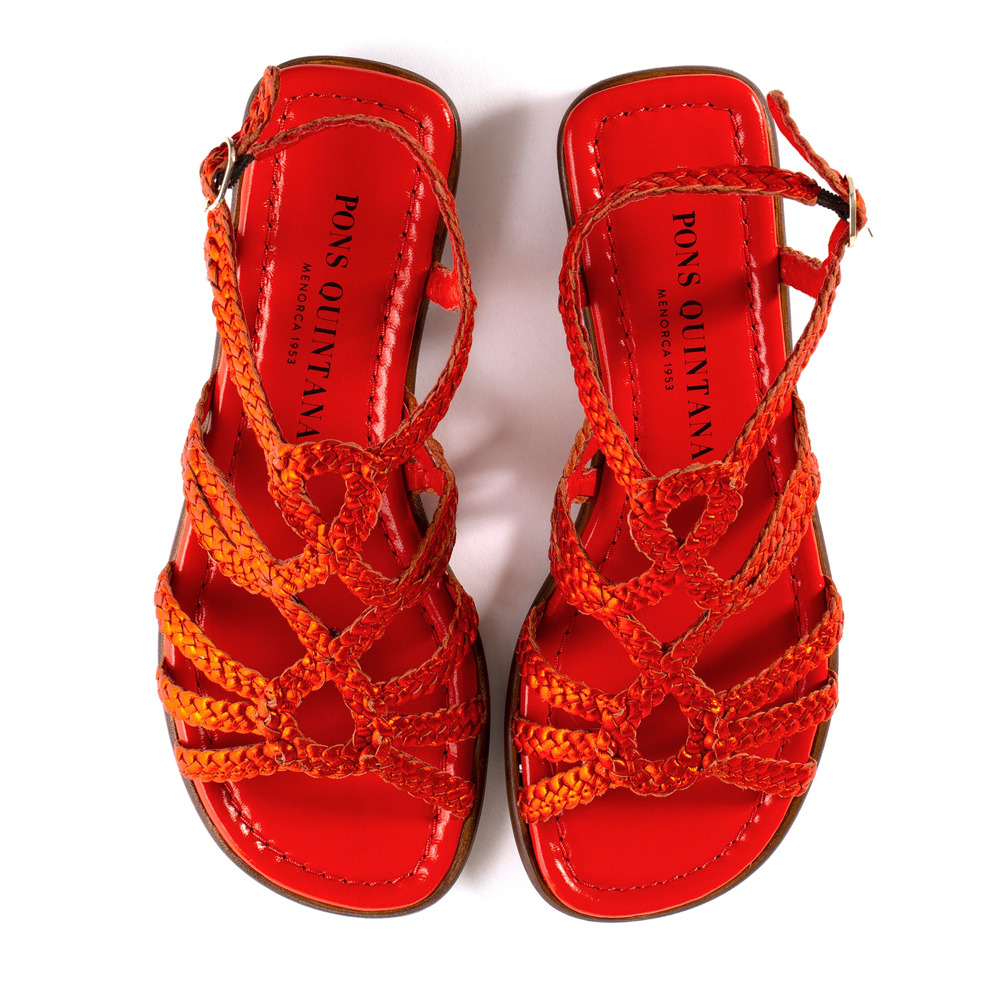 TINA METAL ORANGE FLAT SANDAL