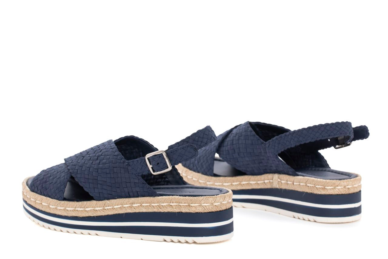 SANDALIA PLATAFORMA MILAN VELVET AZULON