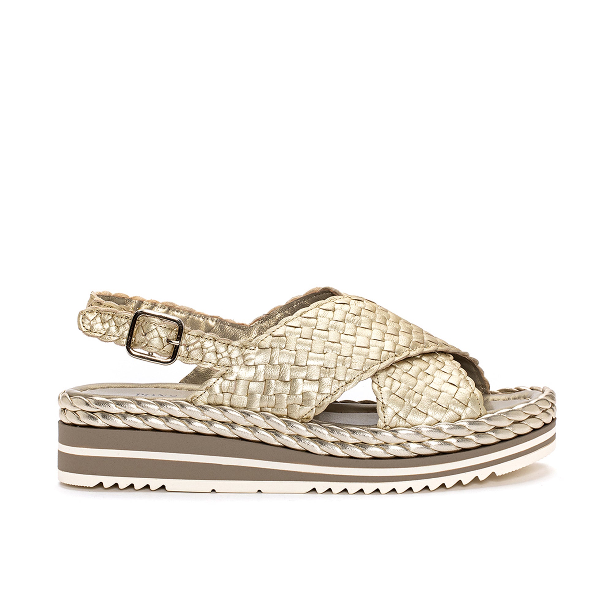 MILAN 8 MM PLATINO PLATFORM SANDAL