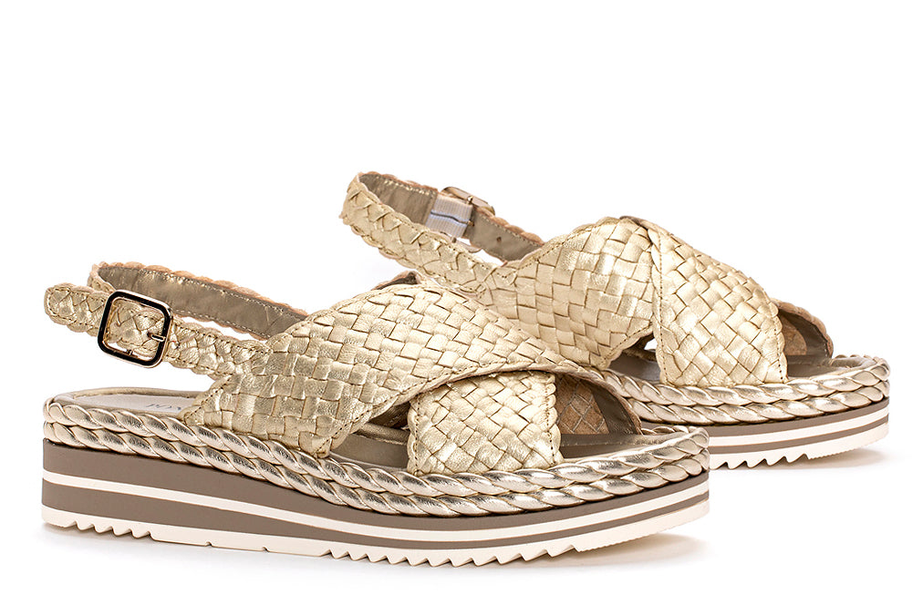 MILAN 8 MM PLATINO PLATFORM SANDAL