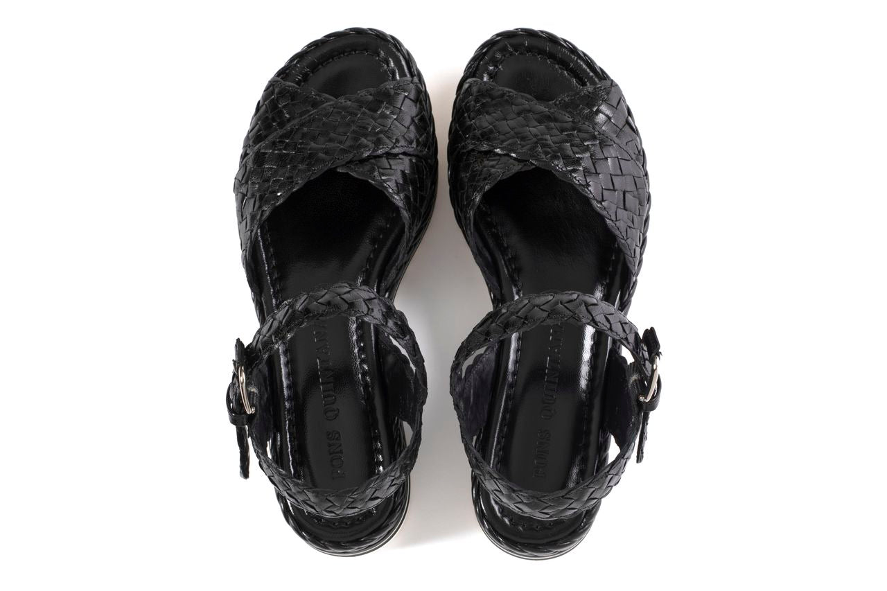 SANDALIA PLATAFORMA MILAN NEGRO