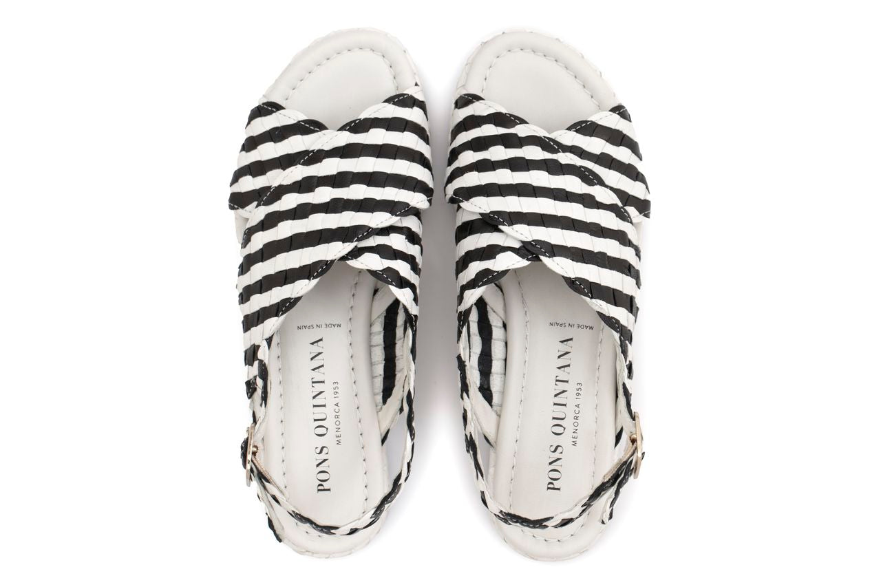 SANDALIA PLATAFORMA FORLI NEGRO+WET MILK