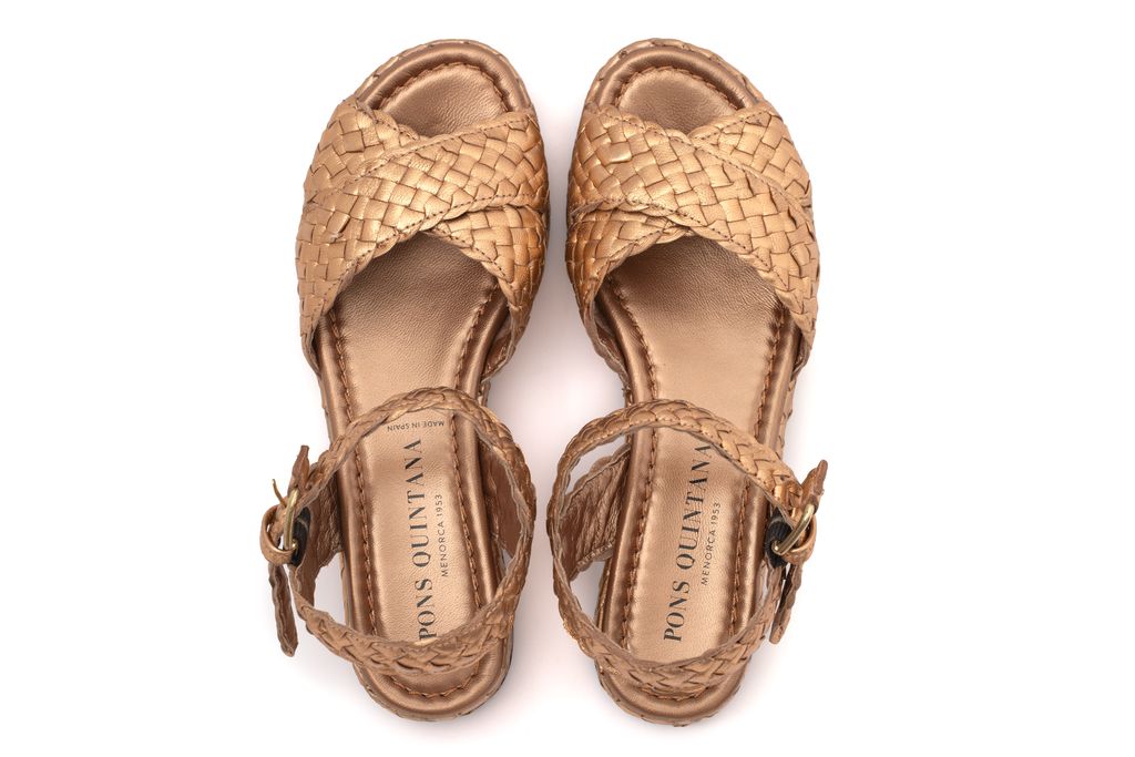 SANDALIA PLATAFORMA FORLI METAL RAME