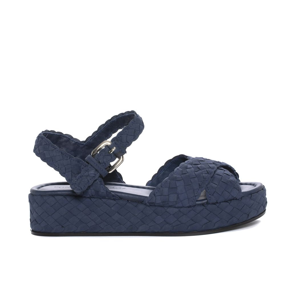 SANDALIA PLATAFORMA FORLI VELVET AZULON