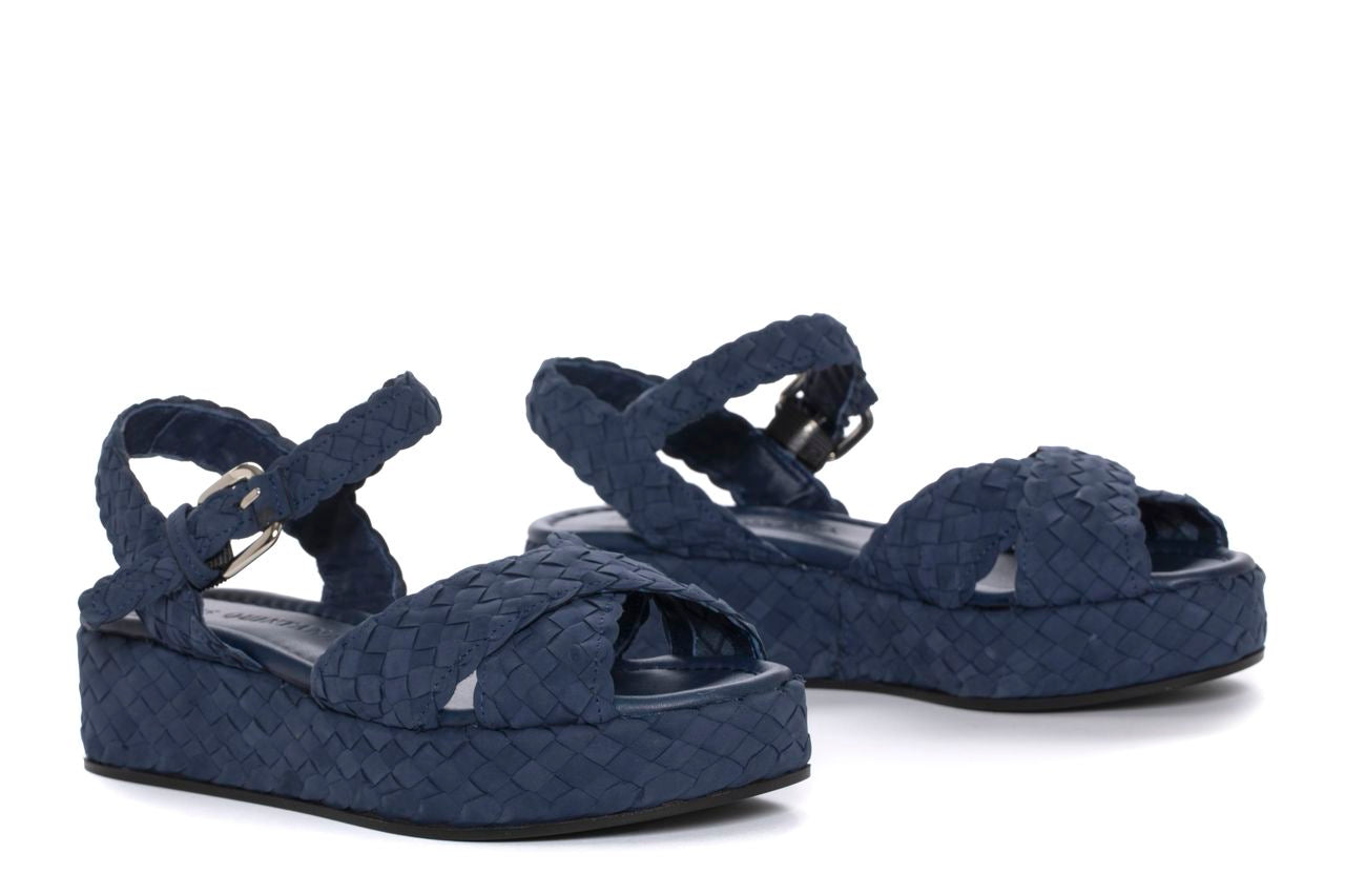 SANDALIA PLATAFORMA FORLI VELVET AZULON