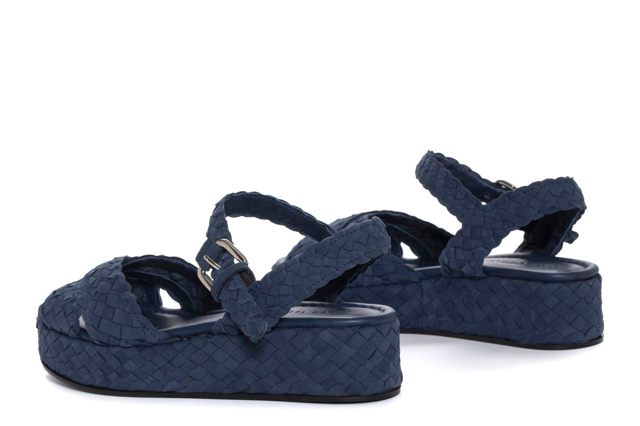 SANDALIA PLATAFORMA FORLI VELVET AZULON