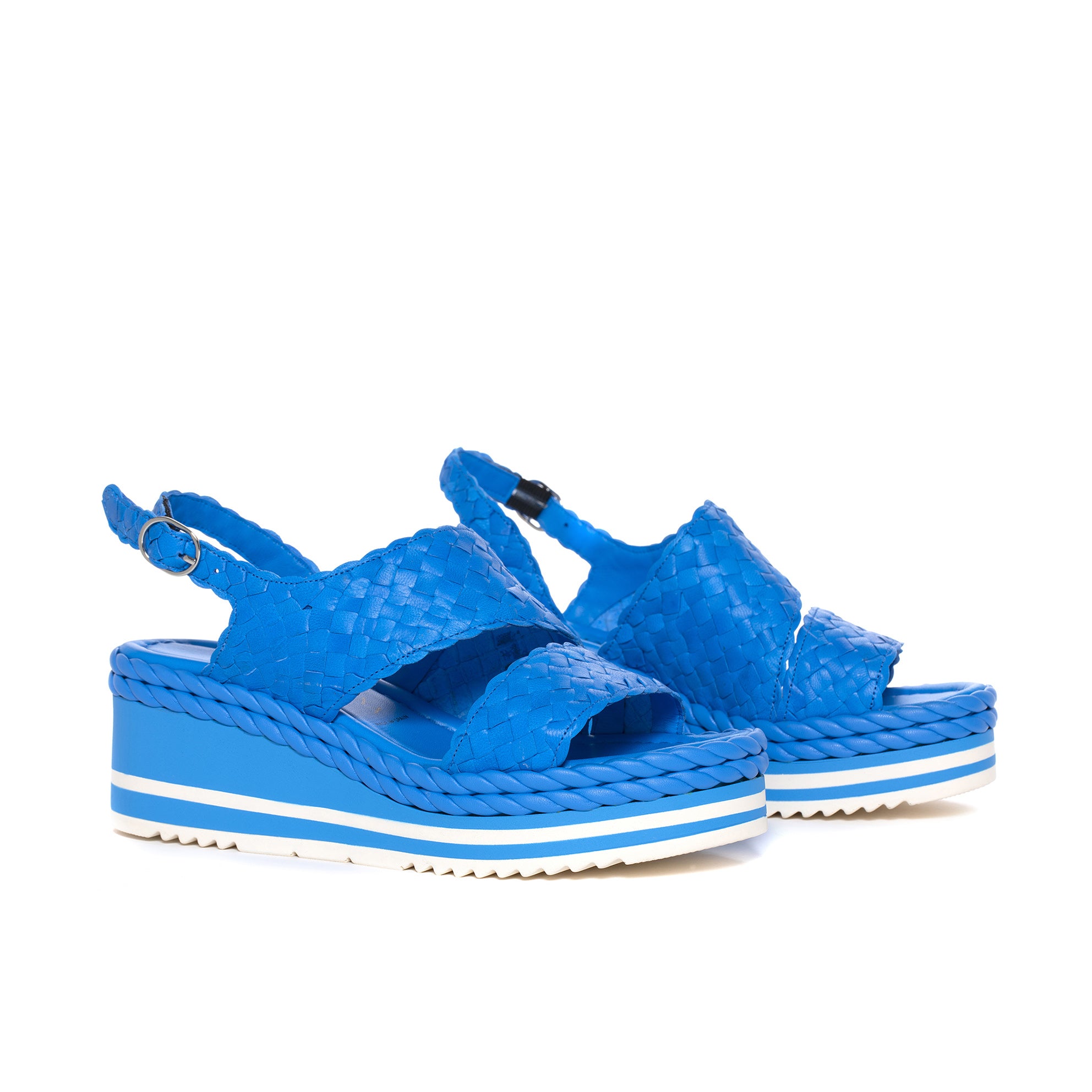 SANDÀLIA PLATAFORMA PADOVA WET COBALT