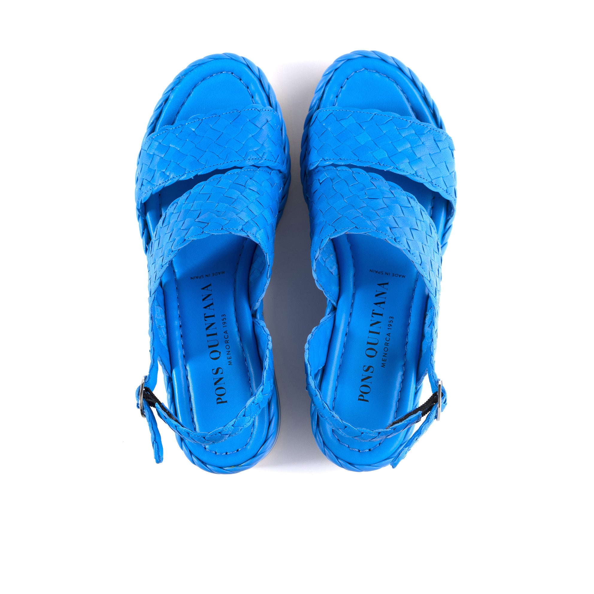 PADOVA WET COBALT PLATFORM SANDAL