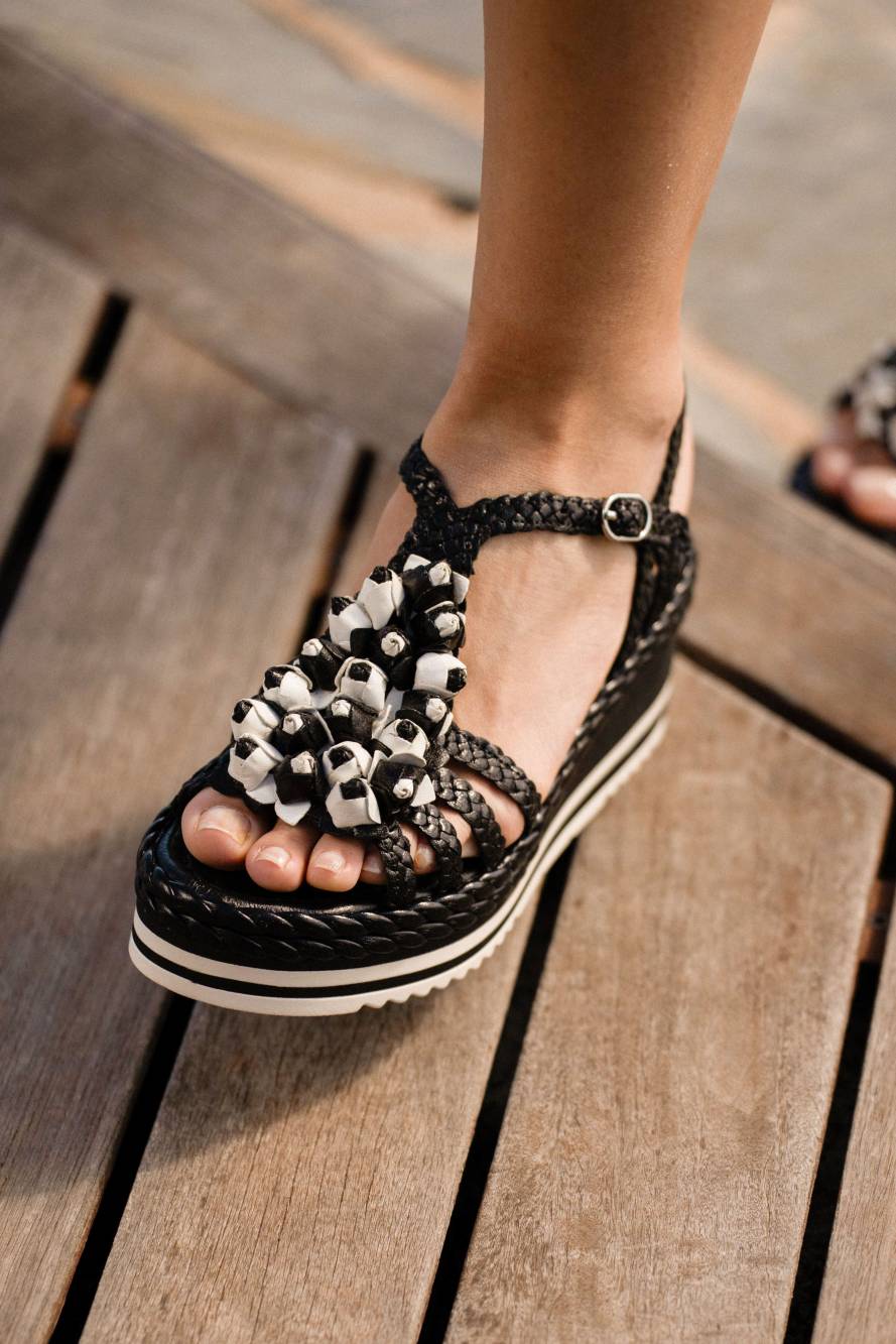 SANDALIA PLATAFORMA PADOVA NEGRO