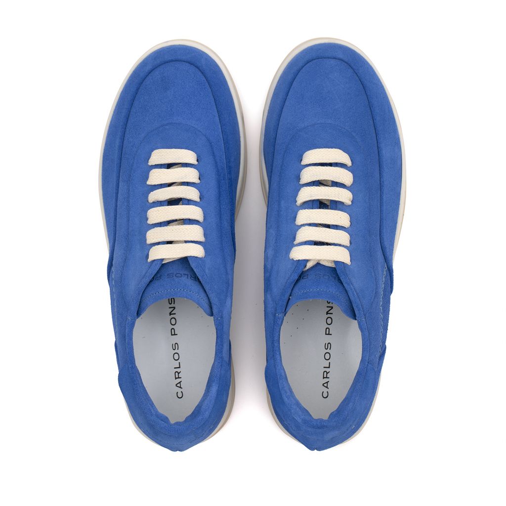 SNEAKER AMBER VELOUR BLUE