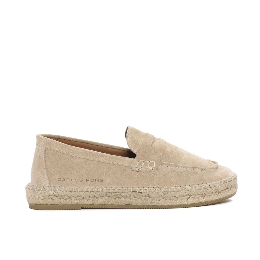 Camel Jaspe Velour Espadrilles