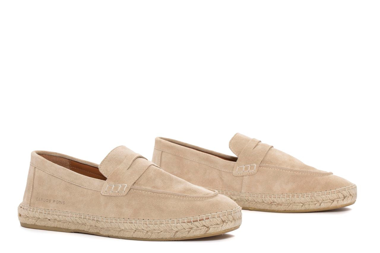 Camel Jaspe Velour Espadrilles