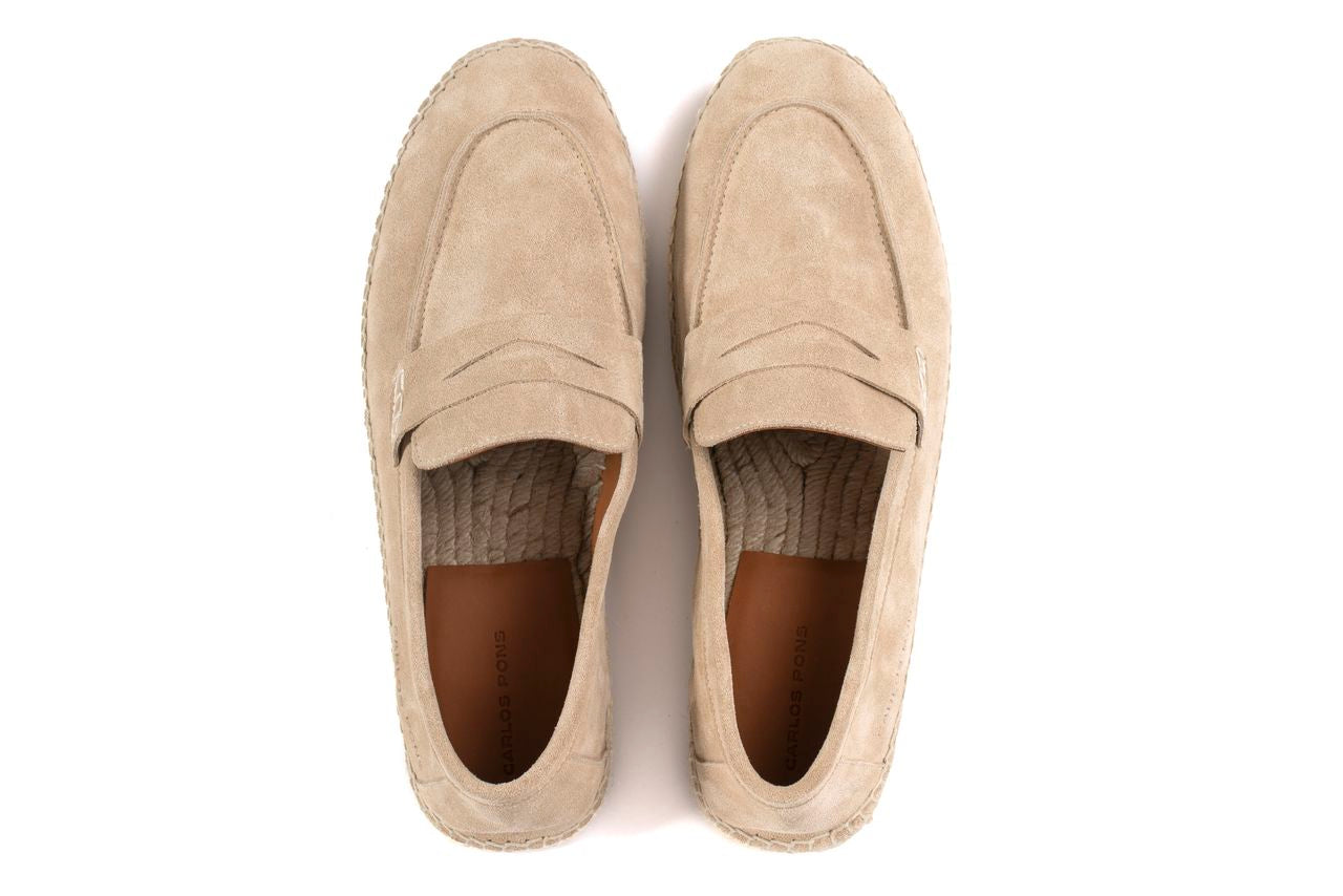 Camel Jaspe Velour Espadrilles