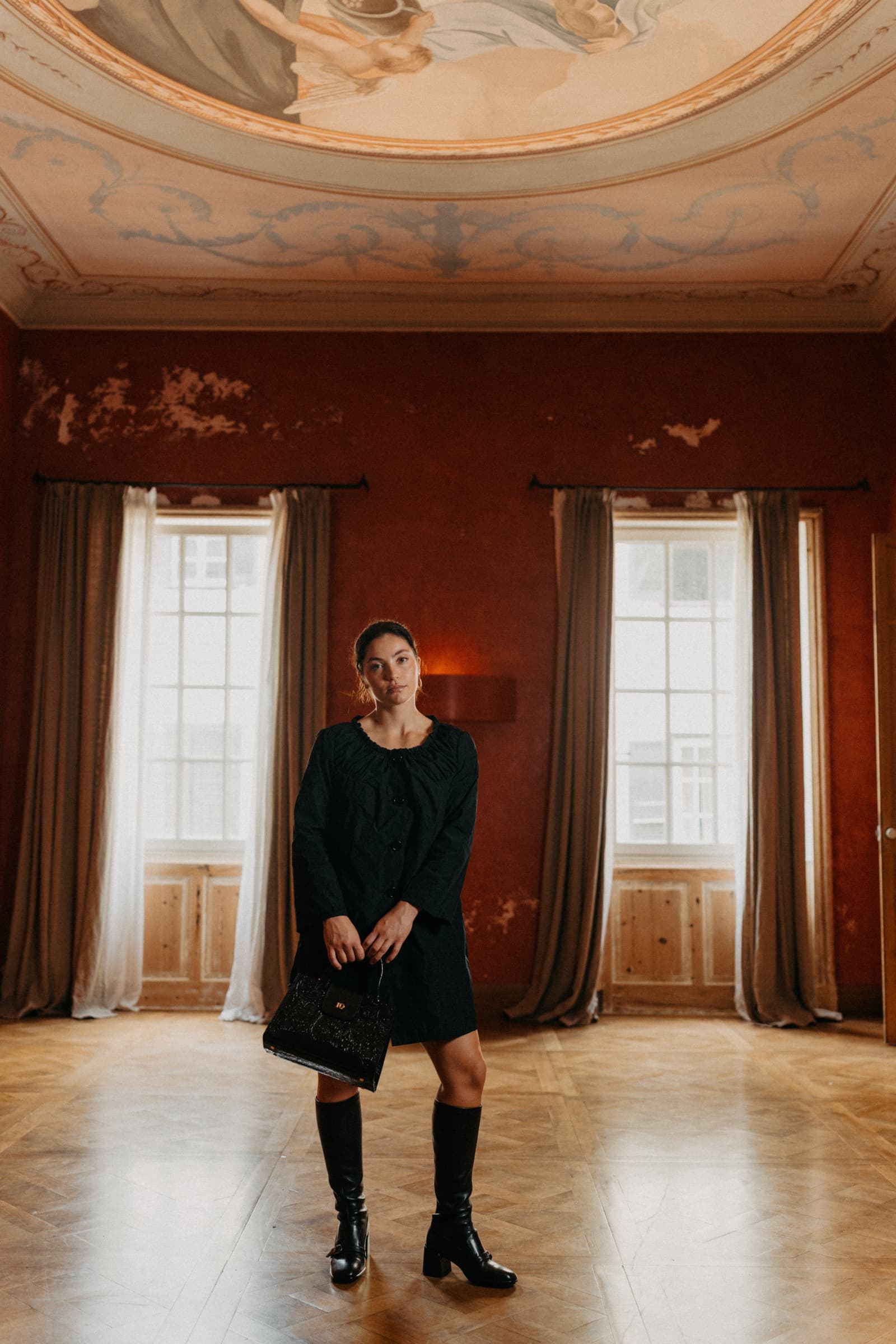 BOTA TACON VICHY BABY CALF + NAPA STRECH NEGRO