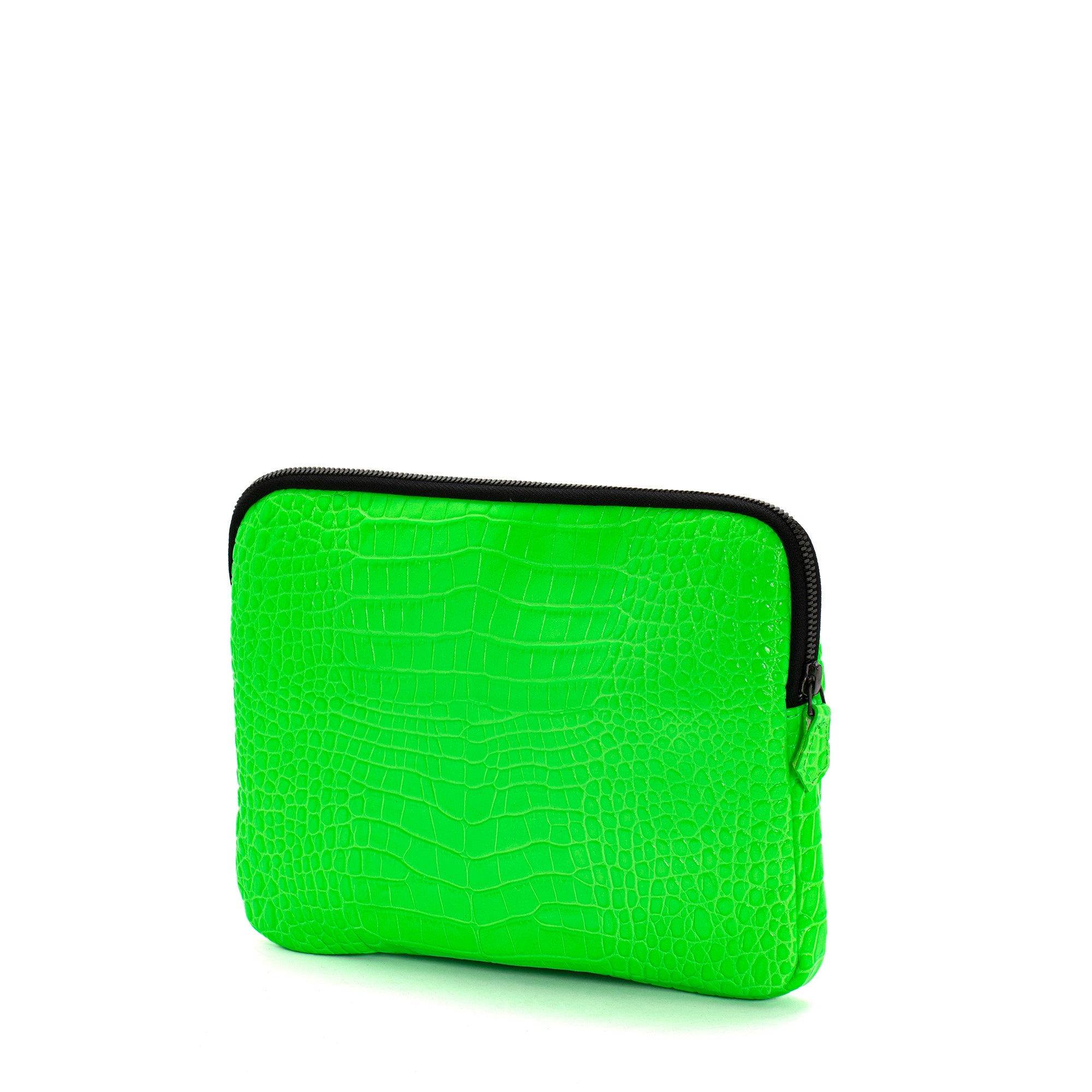 HANDBAG V146 COCCO FLUOR GREEN