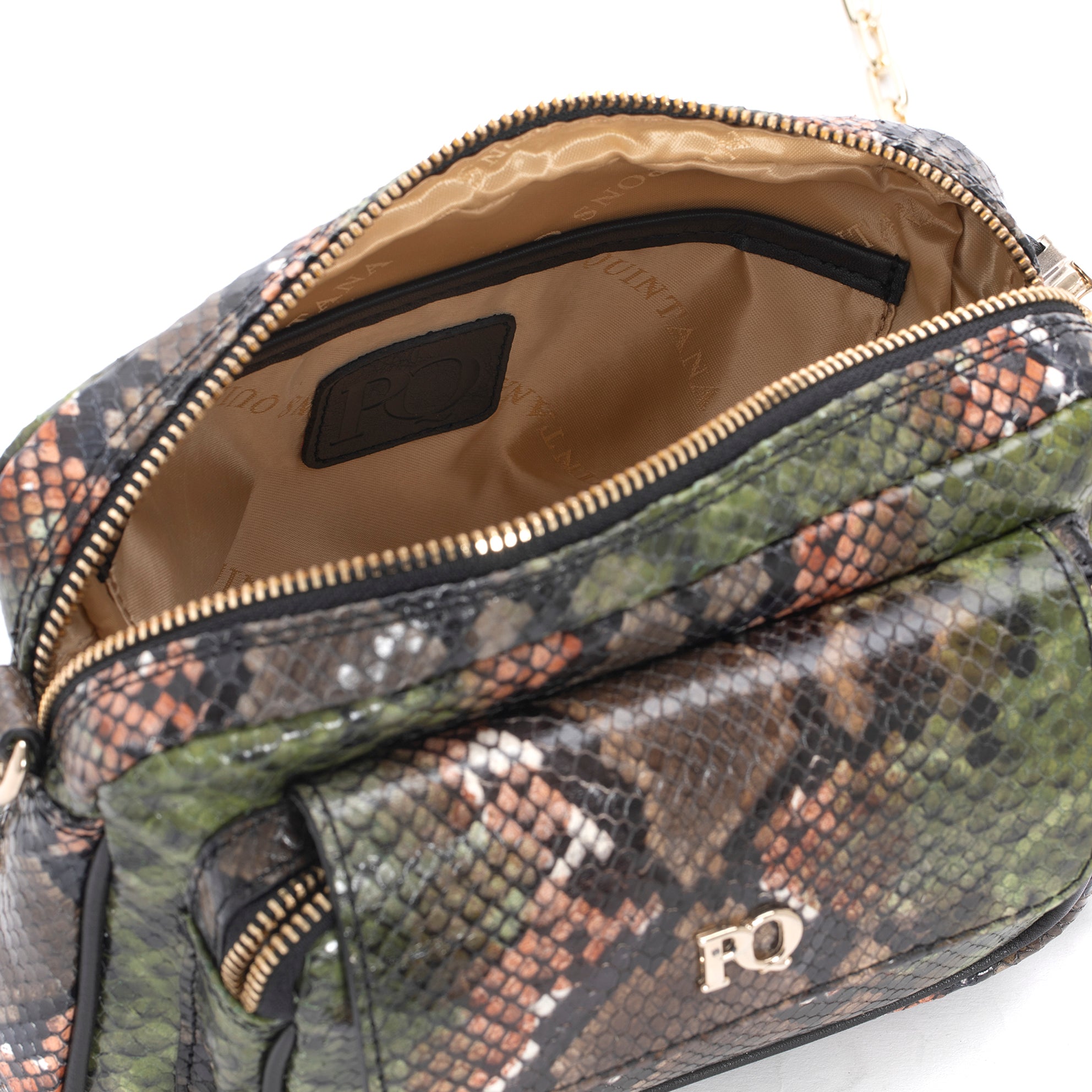 BOLSO DE MANO V181 PYTON MUSGO