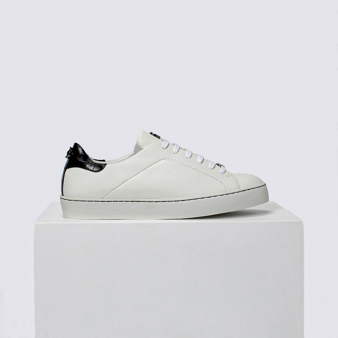 SNEAKER JADE NAPA BLANCO + COCCO NEGRO