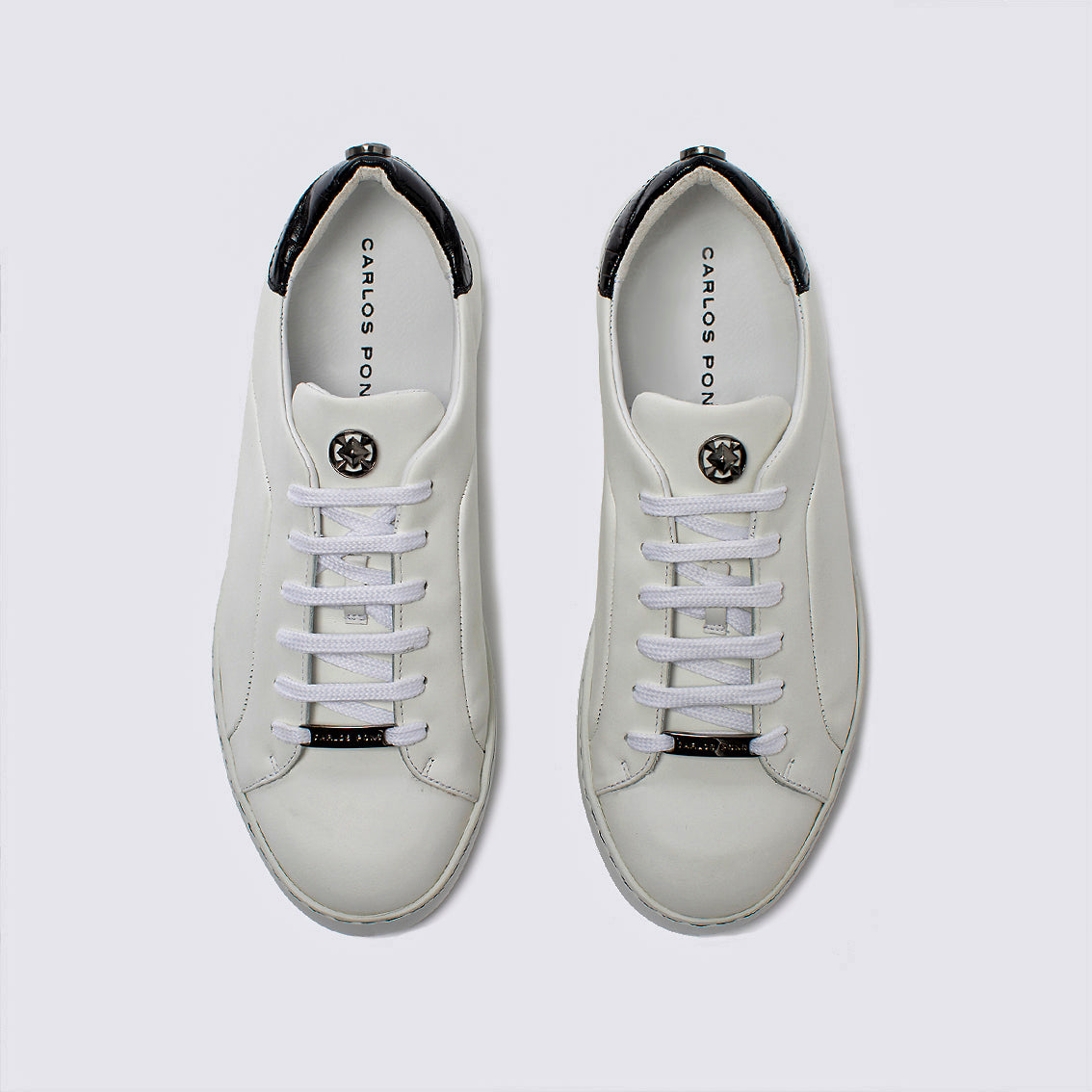 SNEAKER JADE NAPA BLANCO + COCCO NEGRO