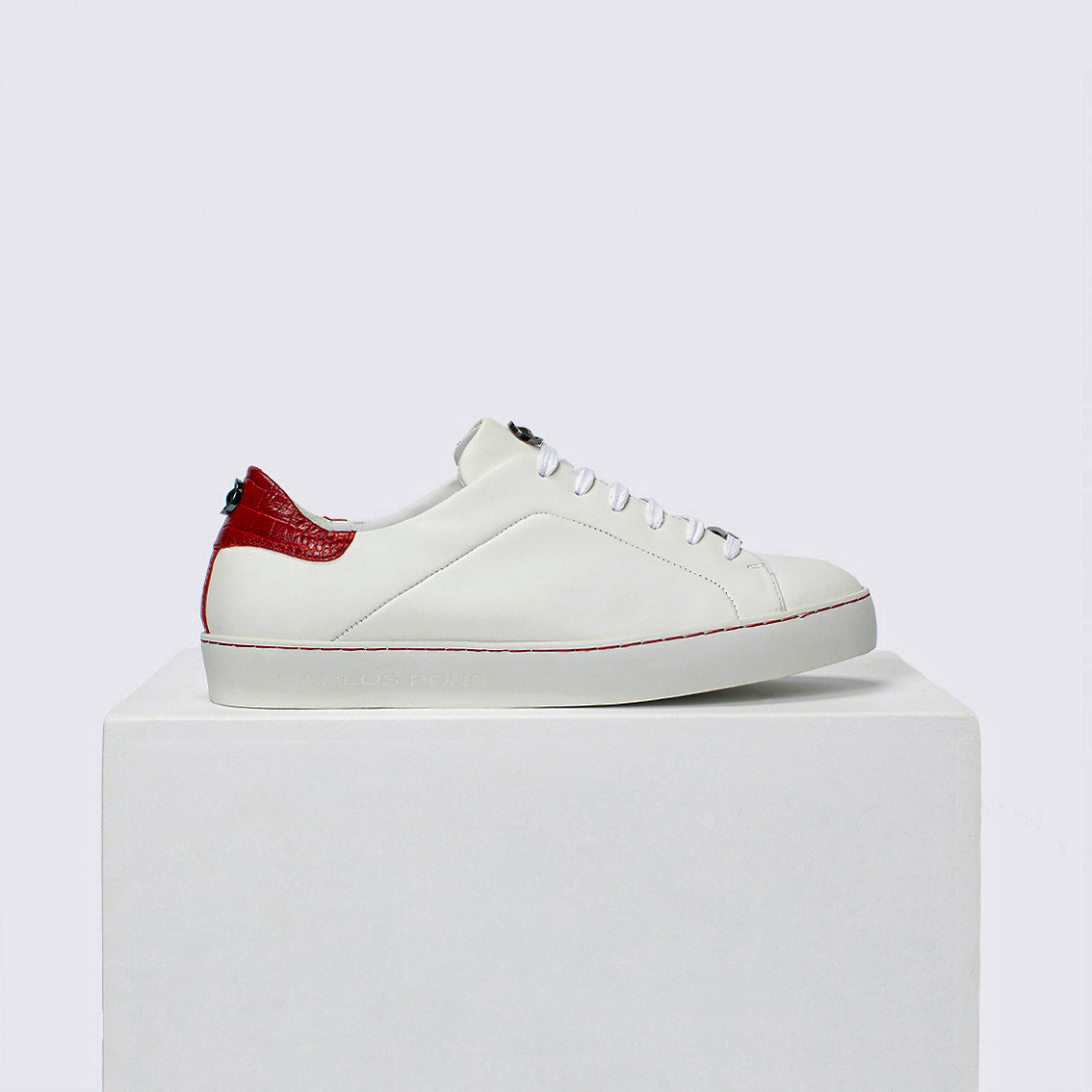 SNEAKER JADE NAPA BLANCO + COCCO CHILI