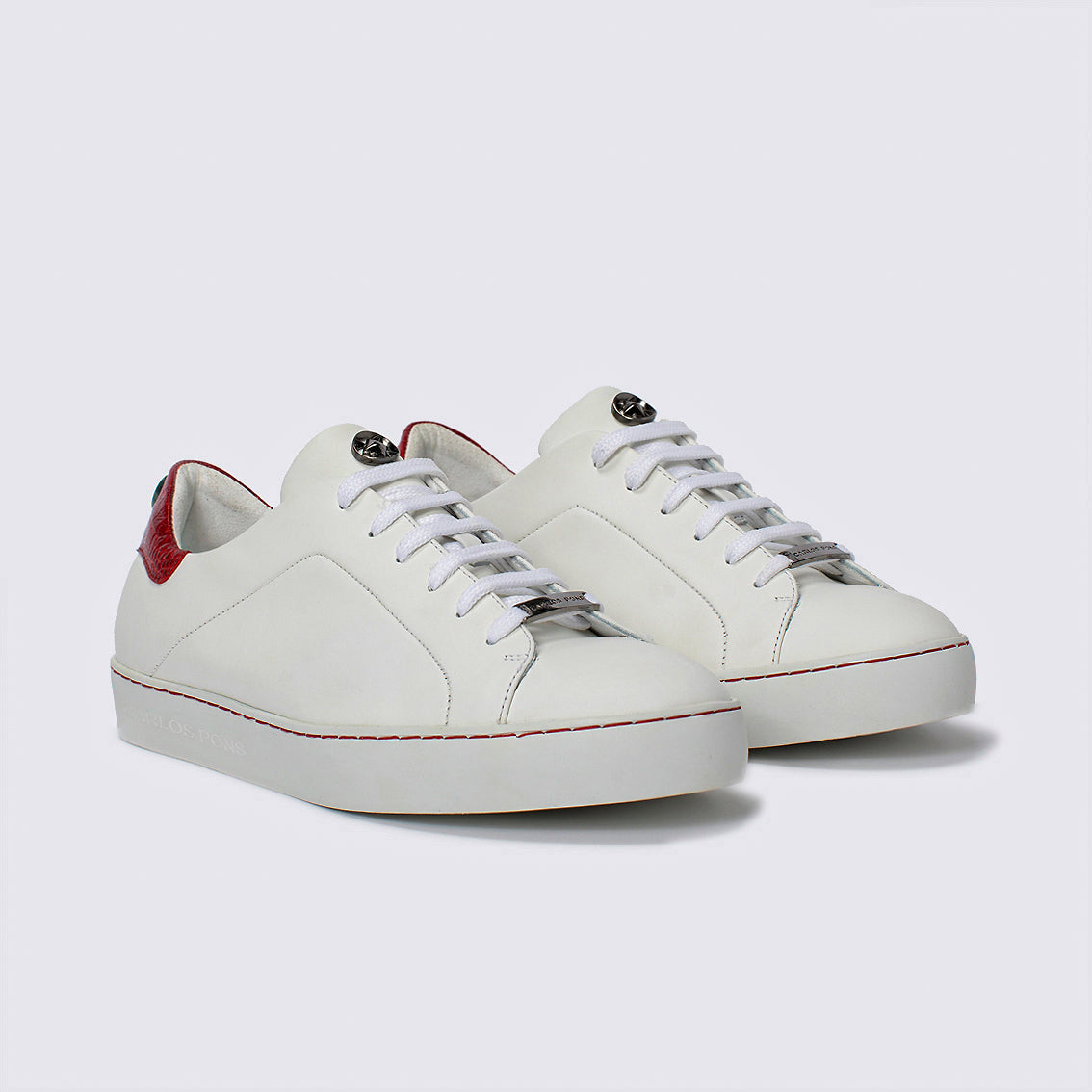 SNEAKER JADE NAPA BLANCO + COCCO CHILI