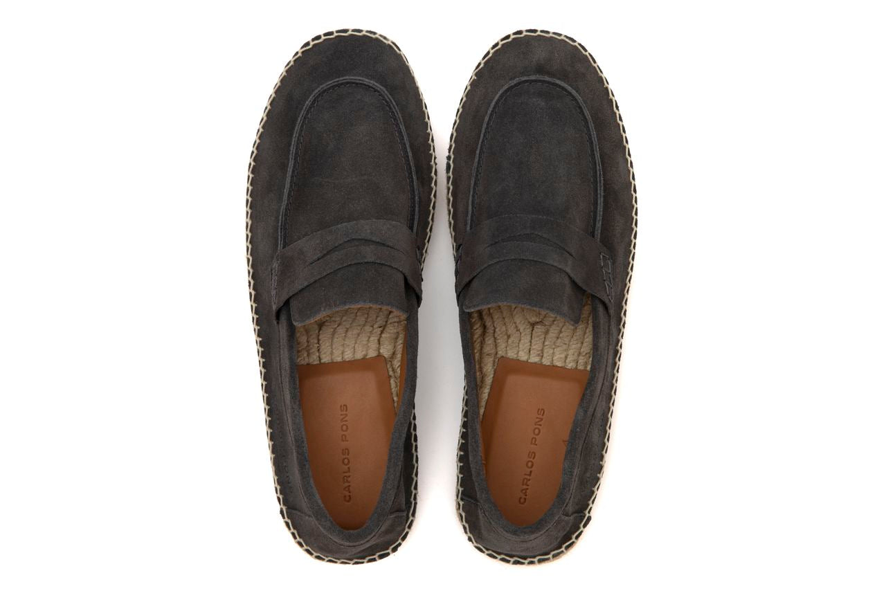 ALPARGATA JASPE VELOUR PLOMO