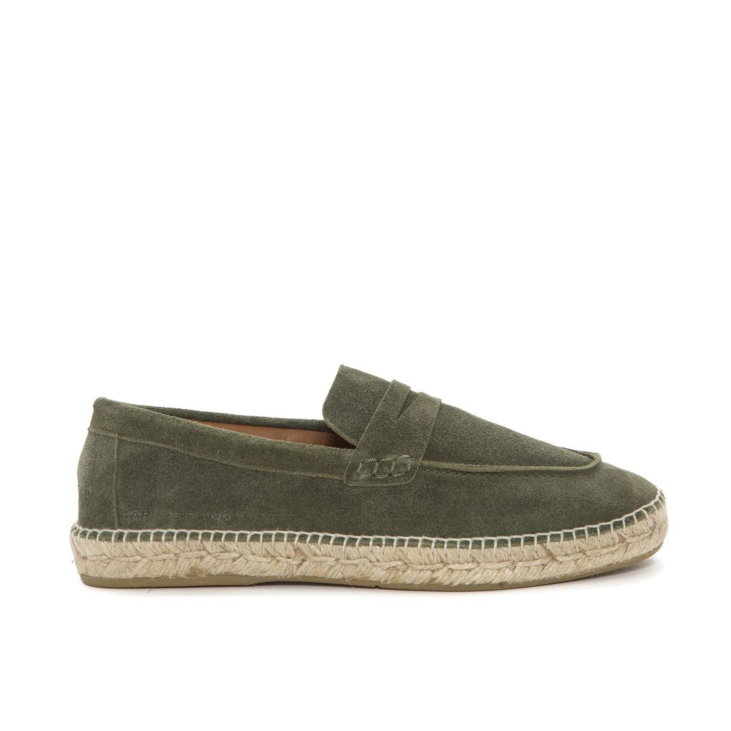 ALPARGATA JASPE VELOUR OLIVE